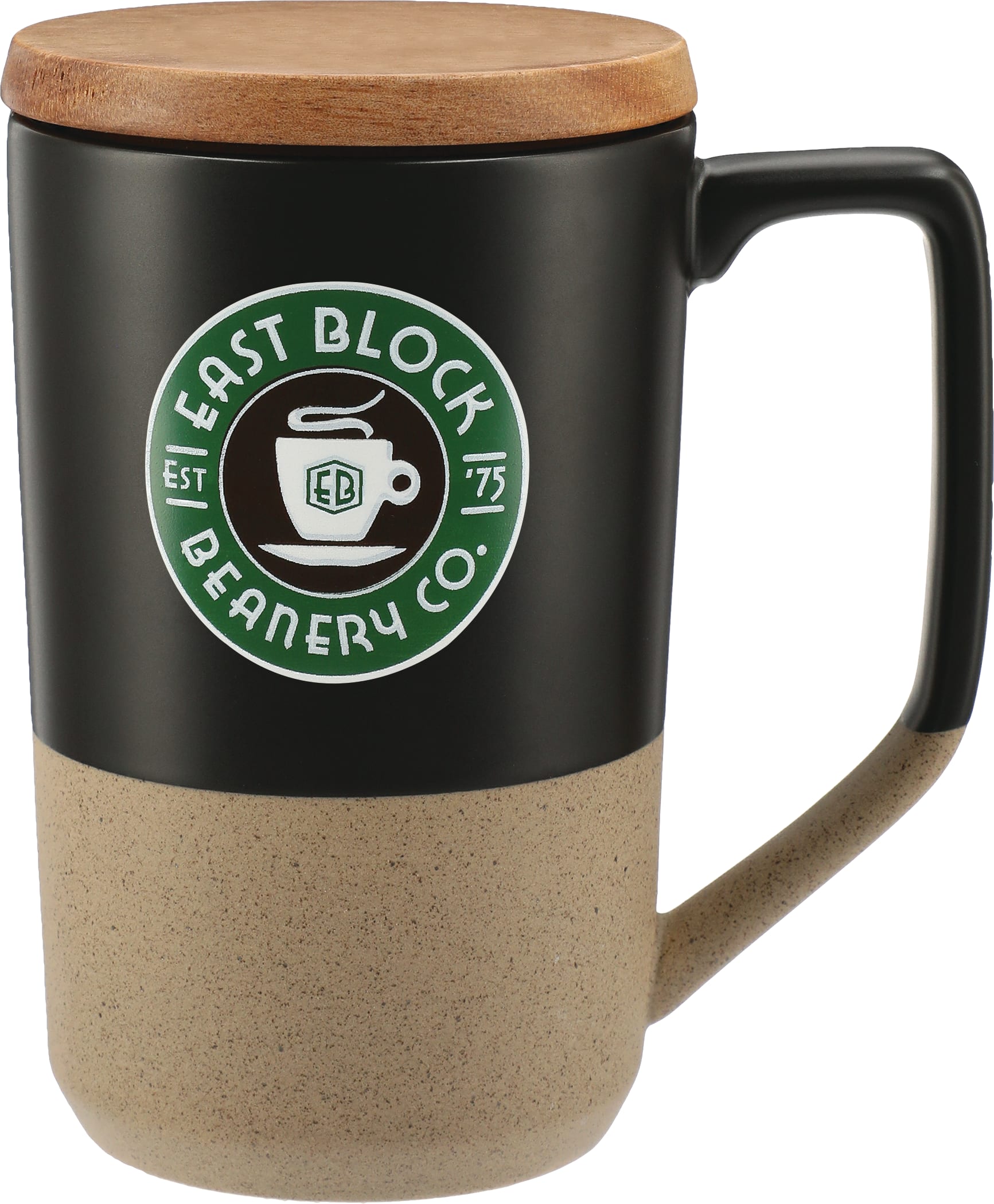 Picture of Tahoe Tea & Coffee Ceramic Mug with Wood Lid 16oz