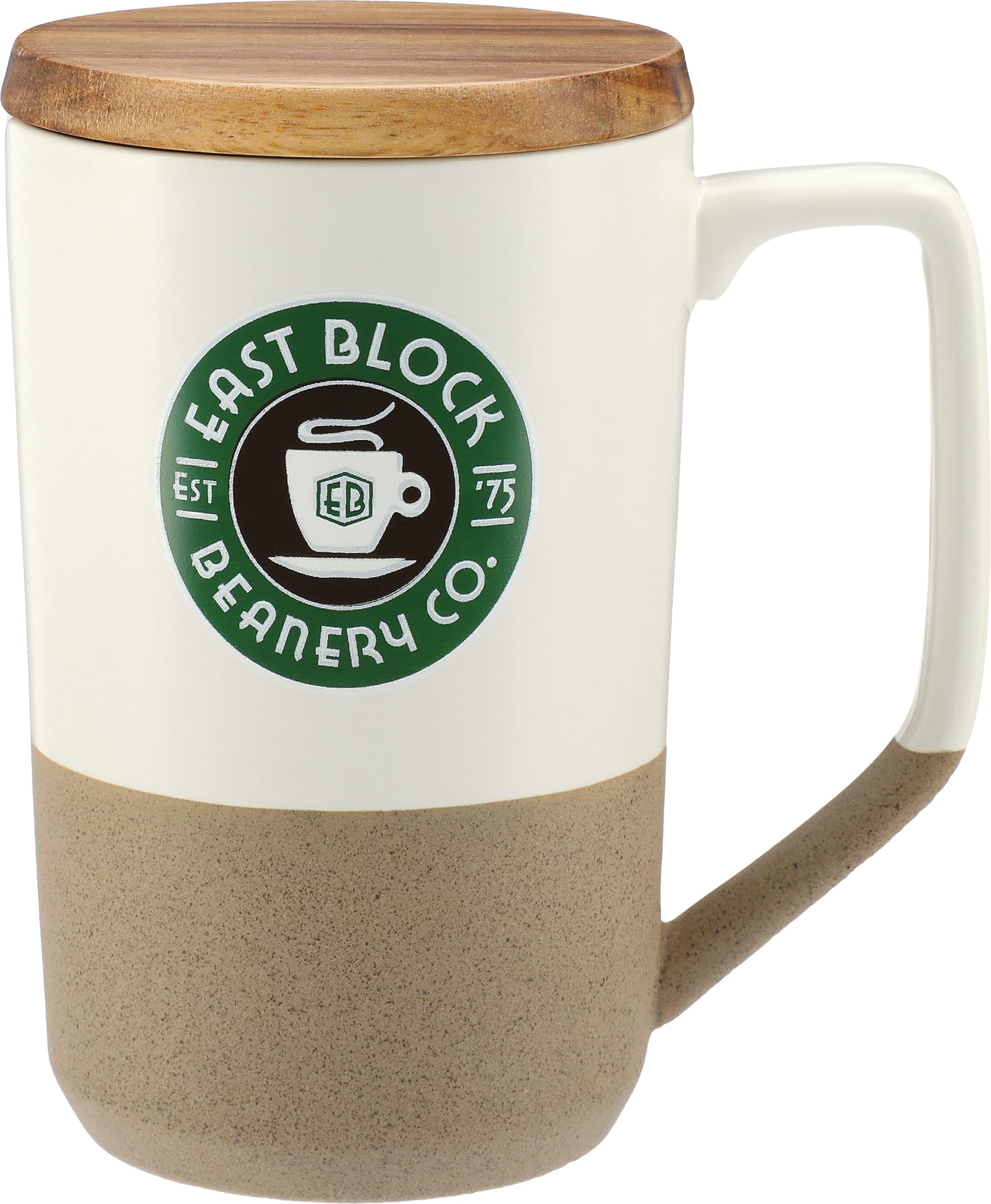 Picture of Tahoe Tea & Coffee Ceramic Mug with Wood Lid 16oz