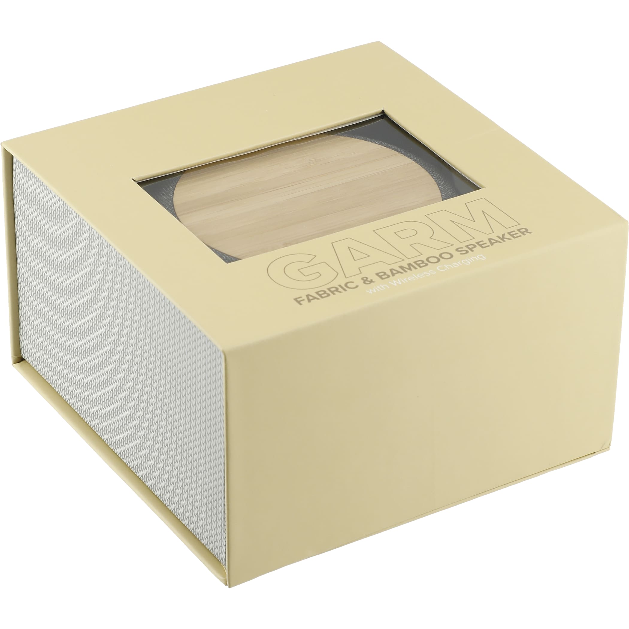 Picture of Wireless Charging Garm Fabric & Bamboo Bluetooth Speaker