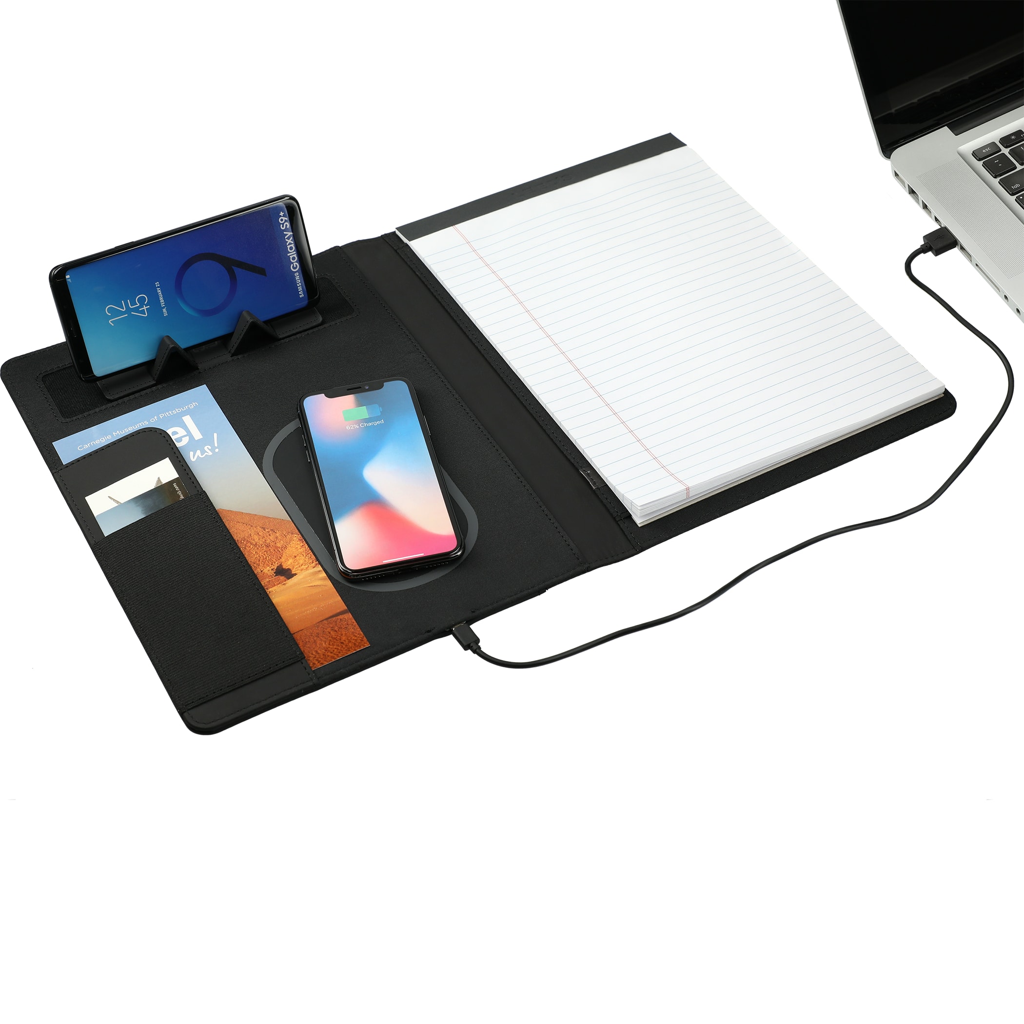 Picture of 10'' x 12.5'' Vienna Wireless Charging Writing Pad with FSC® Mix Paper