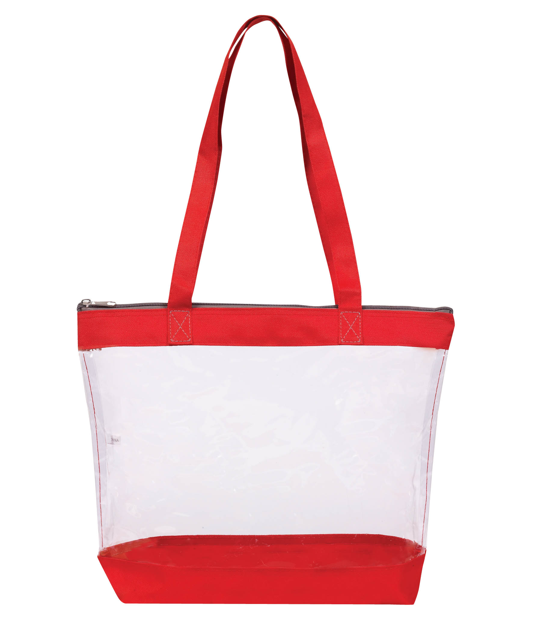 Picture of Clear Security Zipper Tote Bag W/ 4" Gusset