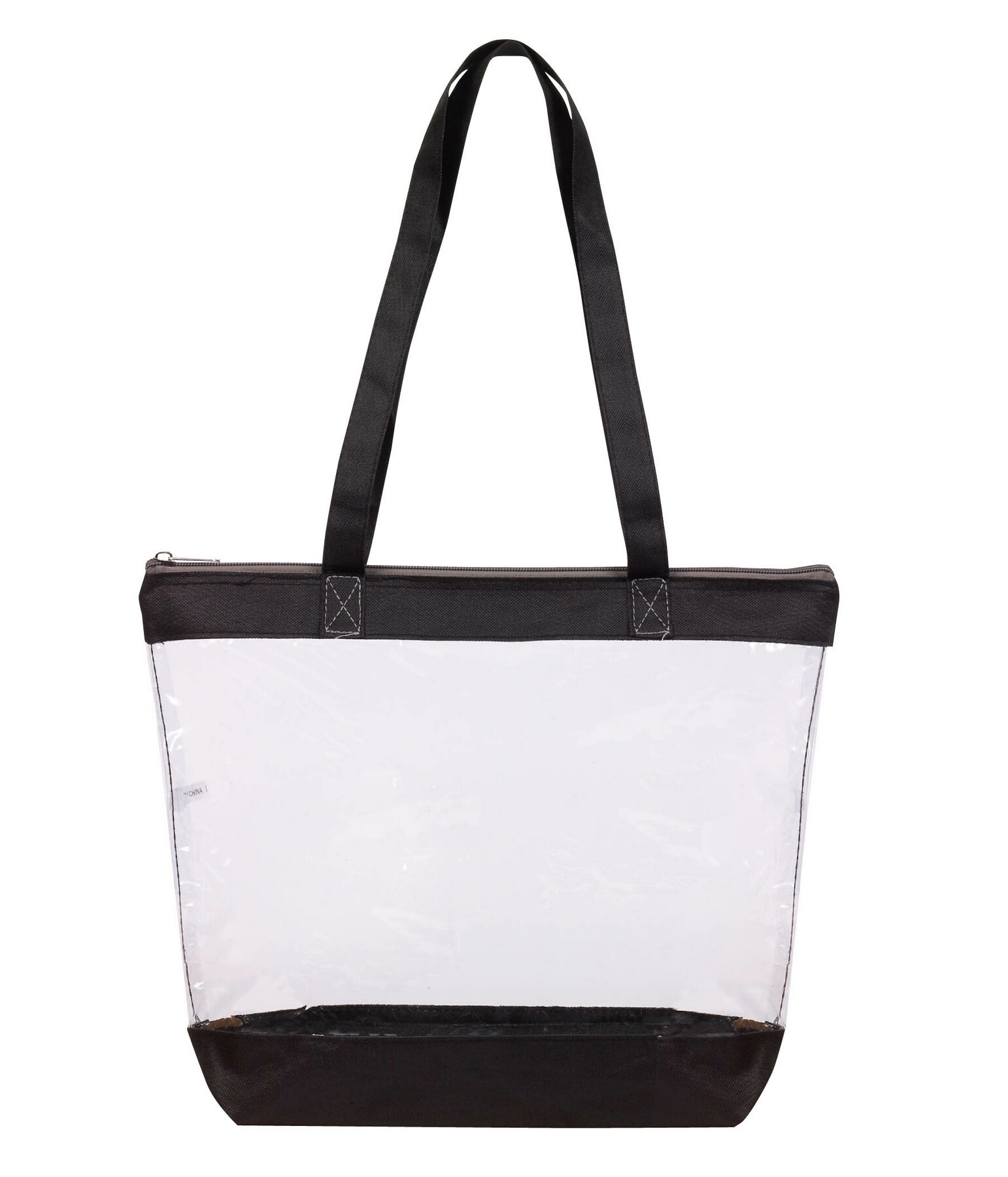 Picture of Clear Security Zipper Tote Bag W/ 4" Gusset