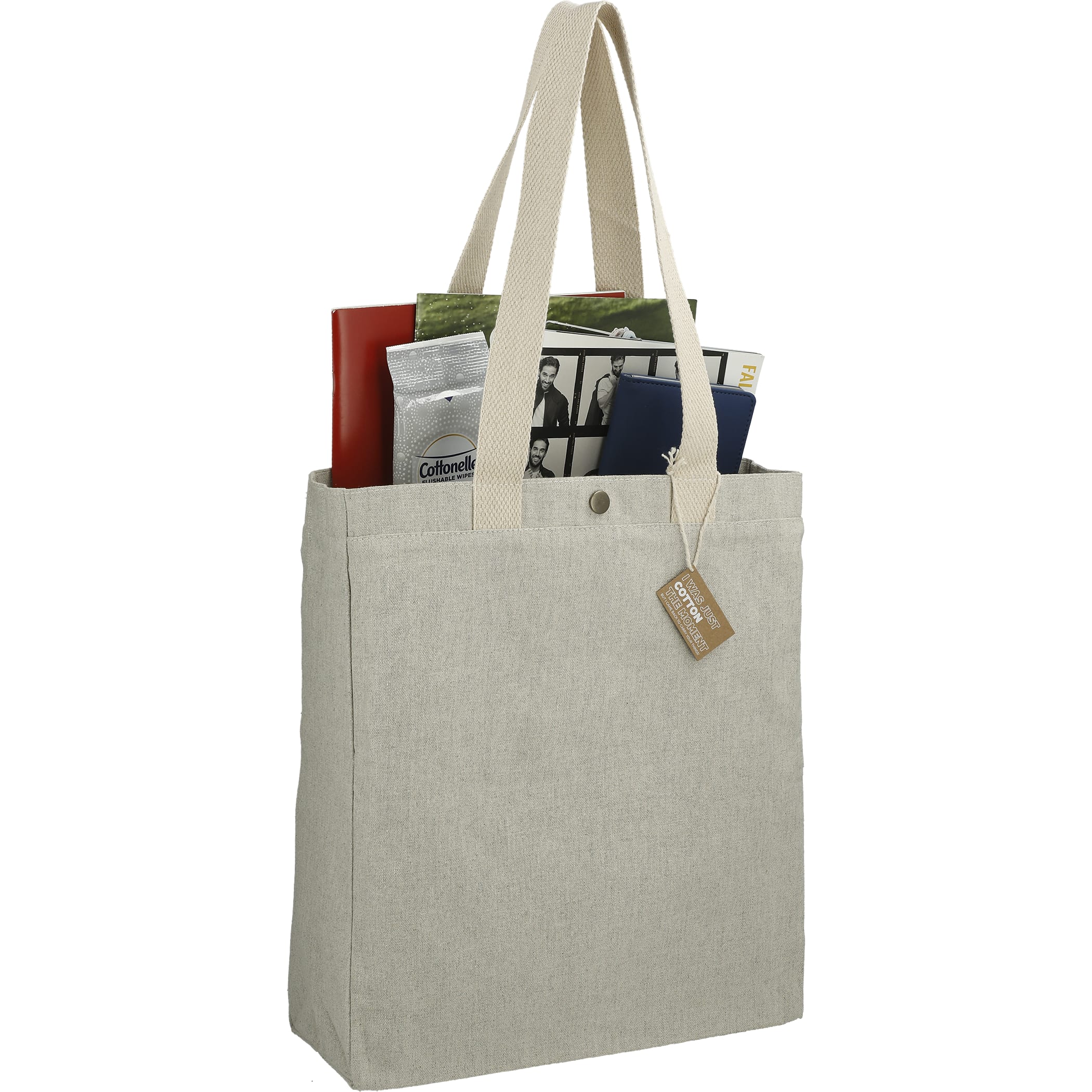 Picture of Repose 10oz Recycled Cotton Box Tote w/Snap