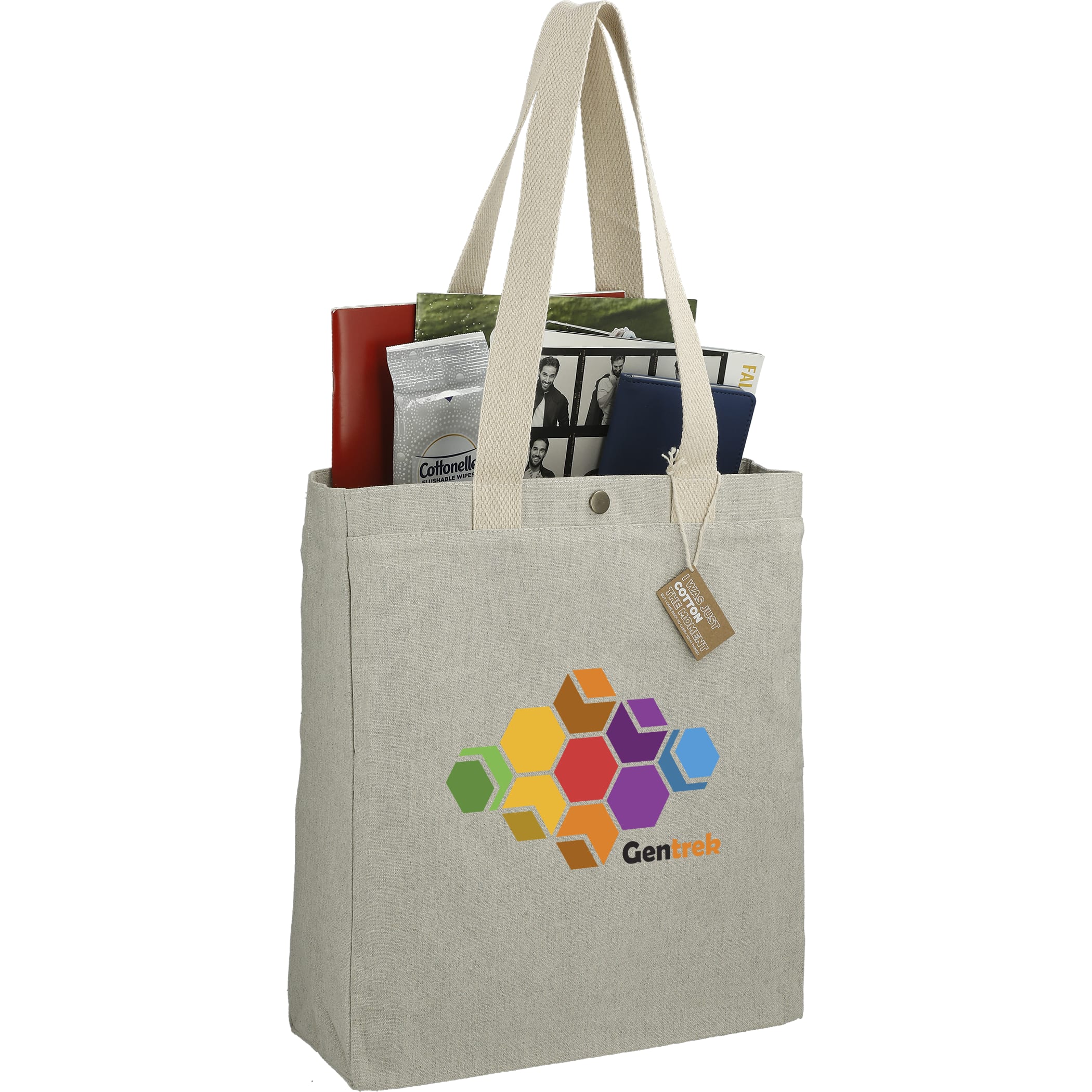 Picture of Repose 10oz Recycled Cotton Box Tote w/Snap