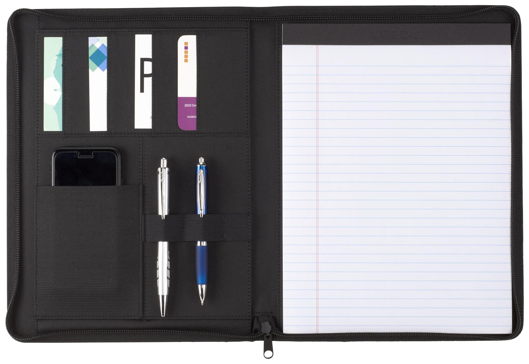 Picture of Vienna Heathered Zippered Padfolio with FSC® Mix Paper