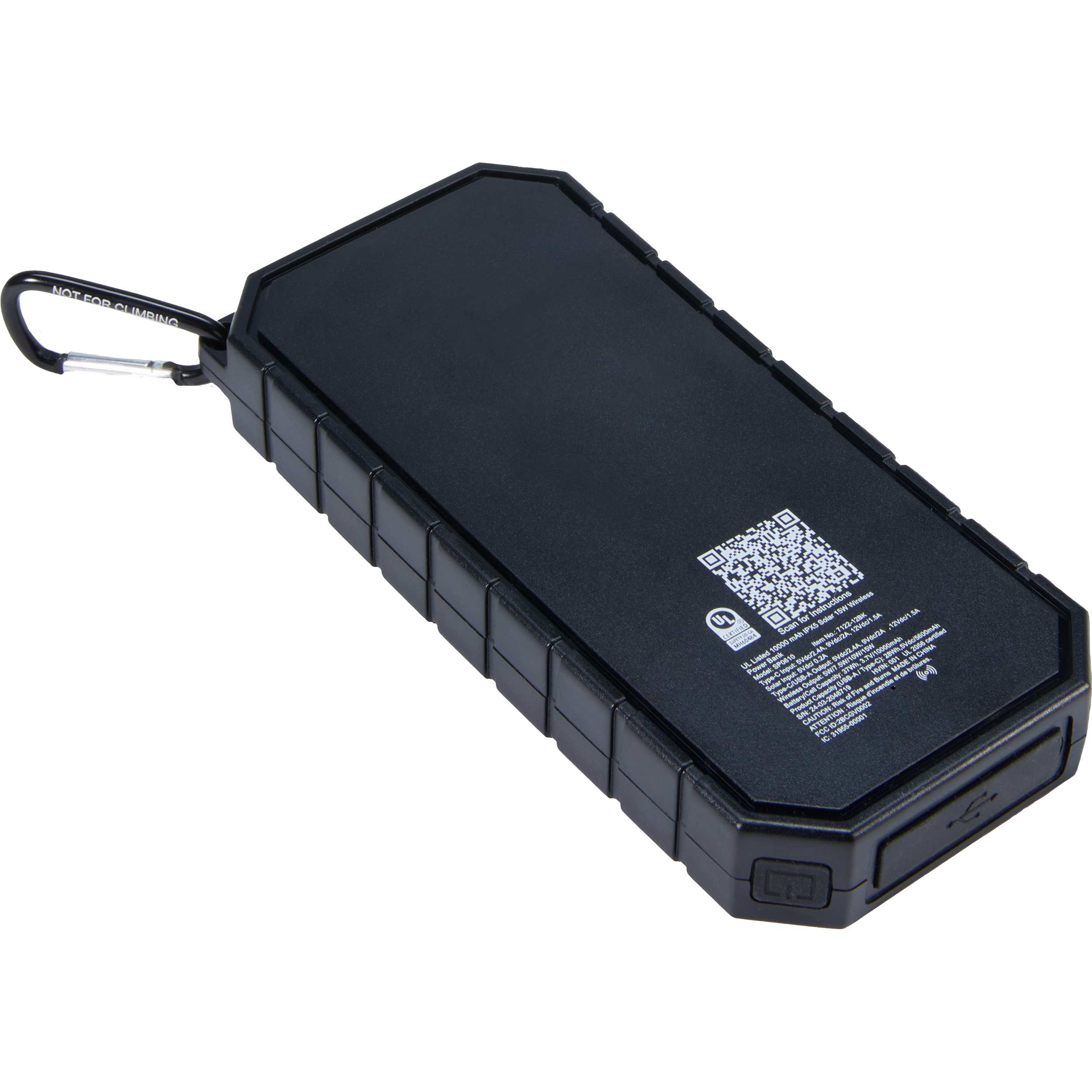 Picture of UL Listed 10,000 IPX5 Solar 15W Wireless Power Bank