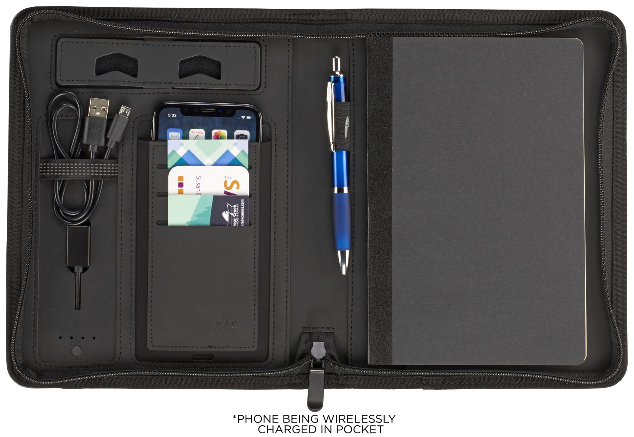 Picture of Stockton 5000 mAh Wireless Charging Journal with FSC® Mix Paper