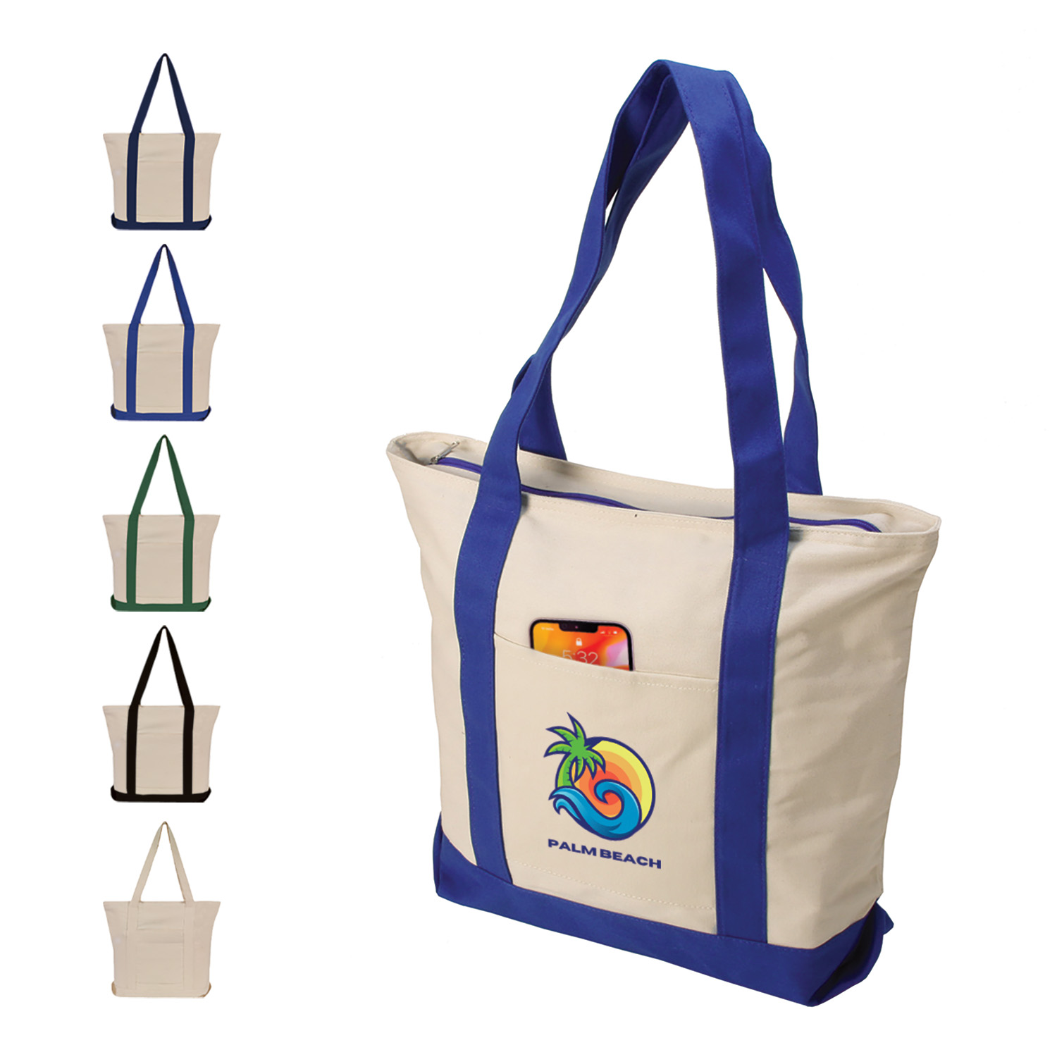 Picture of Cotton Zipper Boat Tote