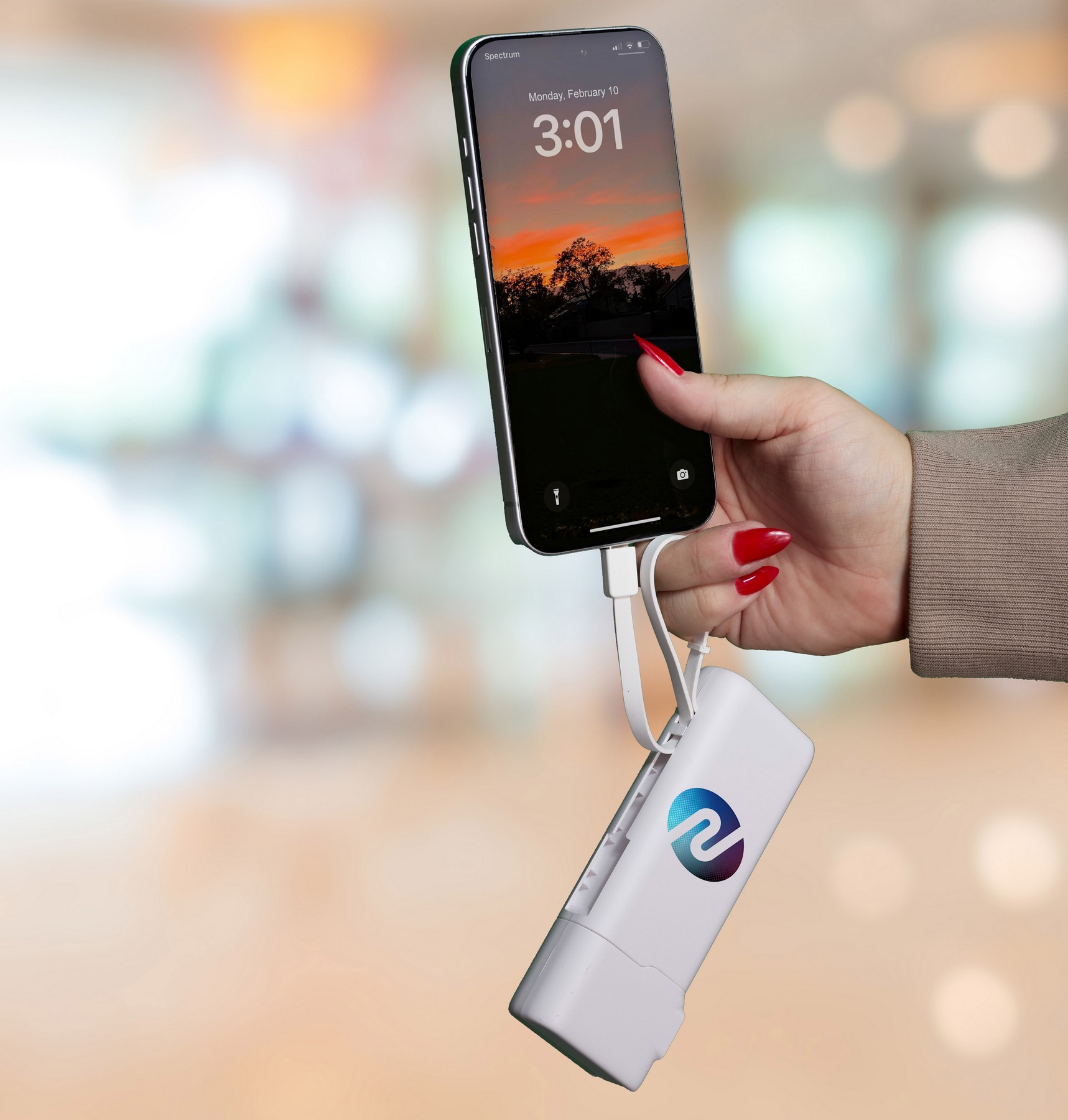 Picture of UL Listed 10,000 mAh 20W PD Power Bank with AC Plug