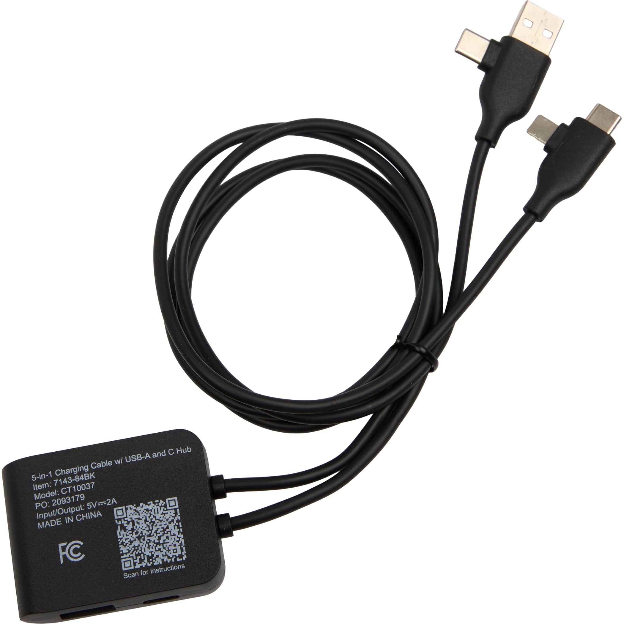 Picture of 5-IN-1 Charging Cable with USB-A/C Hub