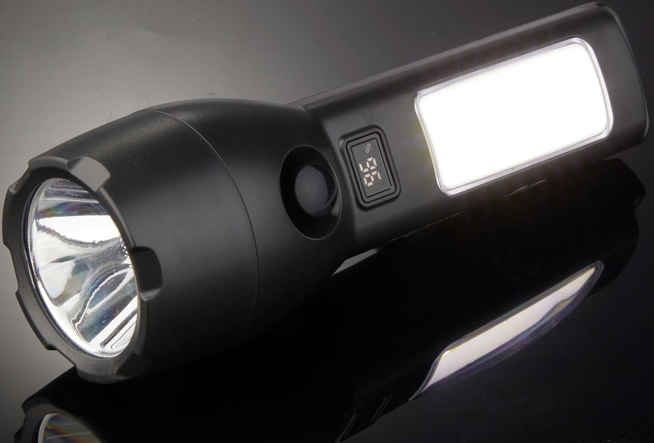 Picture of Solar Powered Rechargeable COB Flashlight
