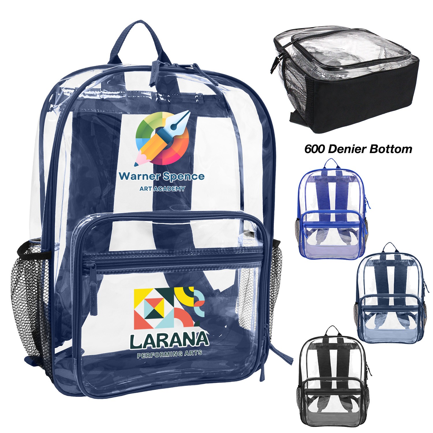 Picture of New Best Value 18" Heavy Duty Multi-Function Clear Backpack