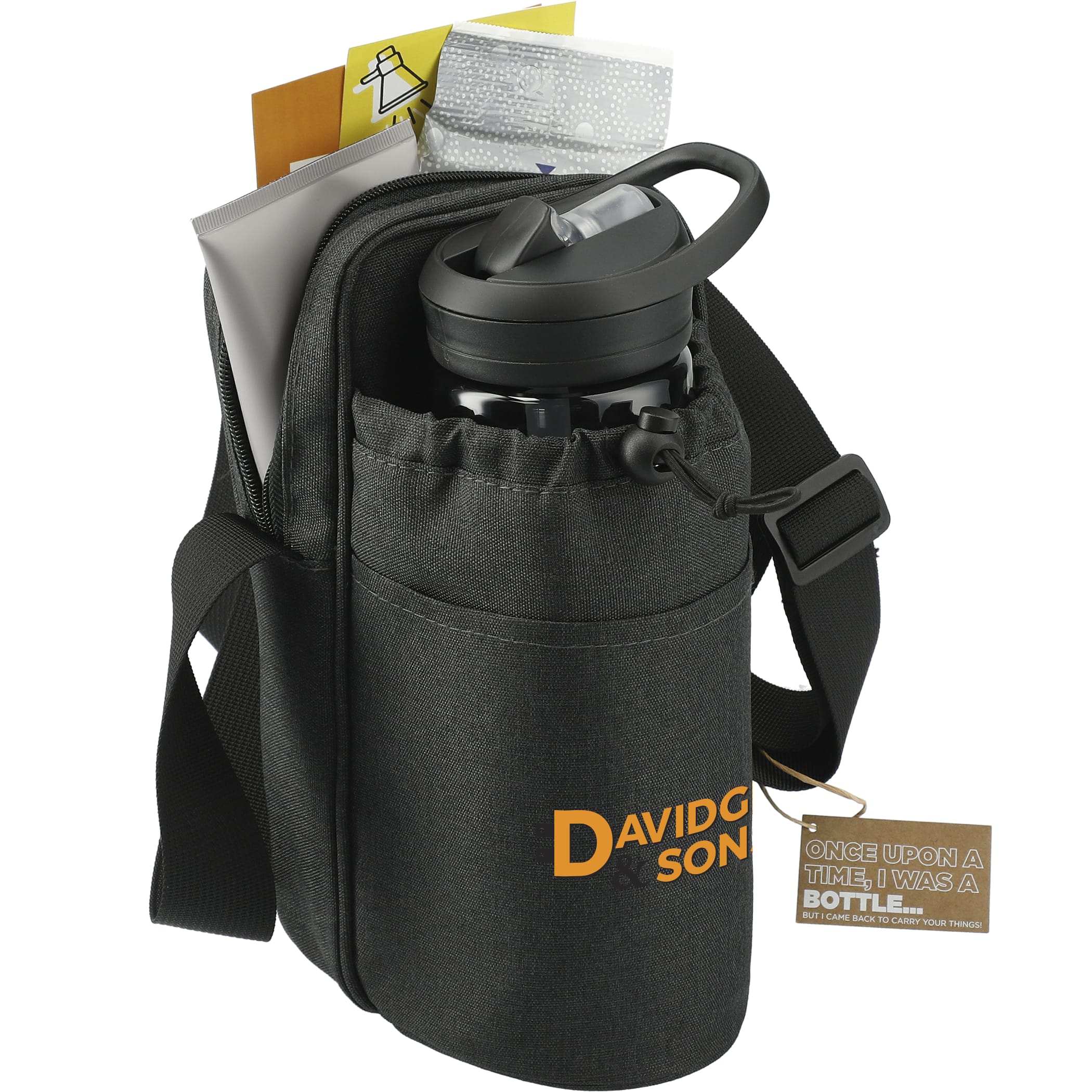 Picture of Traver rPET Adjustable Bottle Sling Cooler w/Pouch