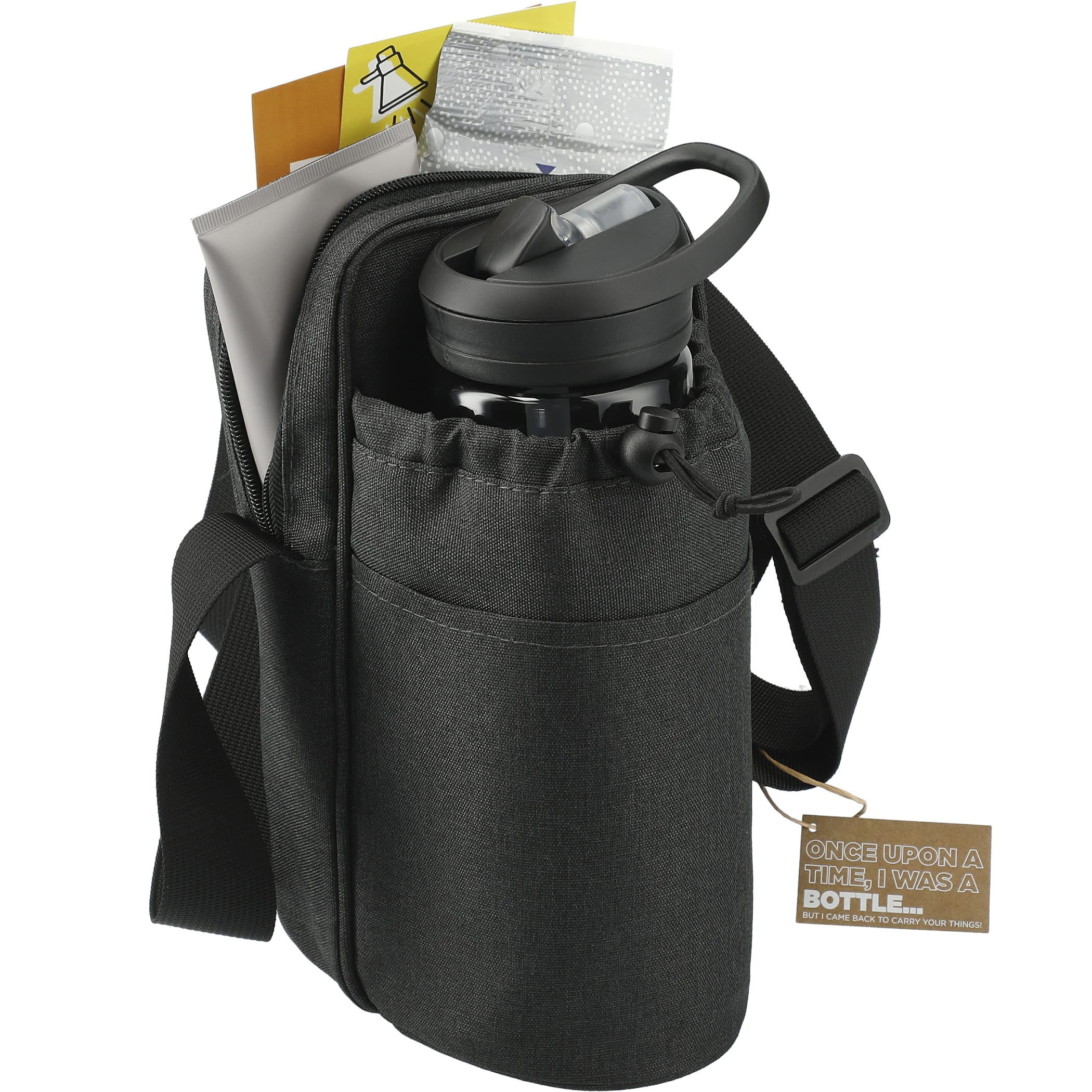 Picture of Traver rPET Adjustable Bottle Sling Cooler w/Pouch
