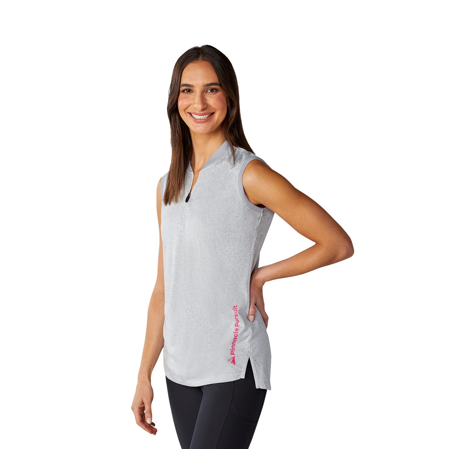 Picture of Women's KINPORT Sleeveless Zip Up Stand Collar Performance Polo