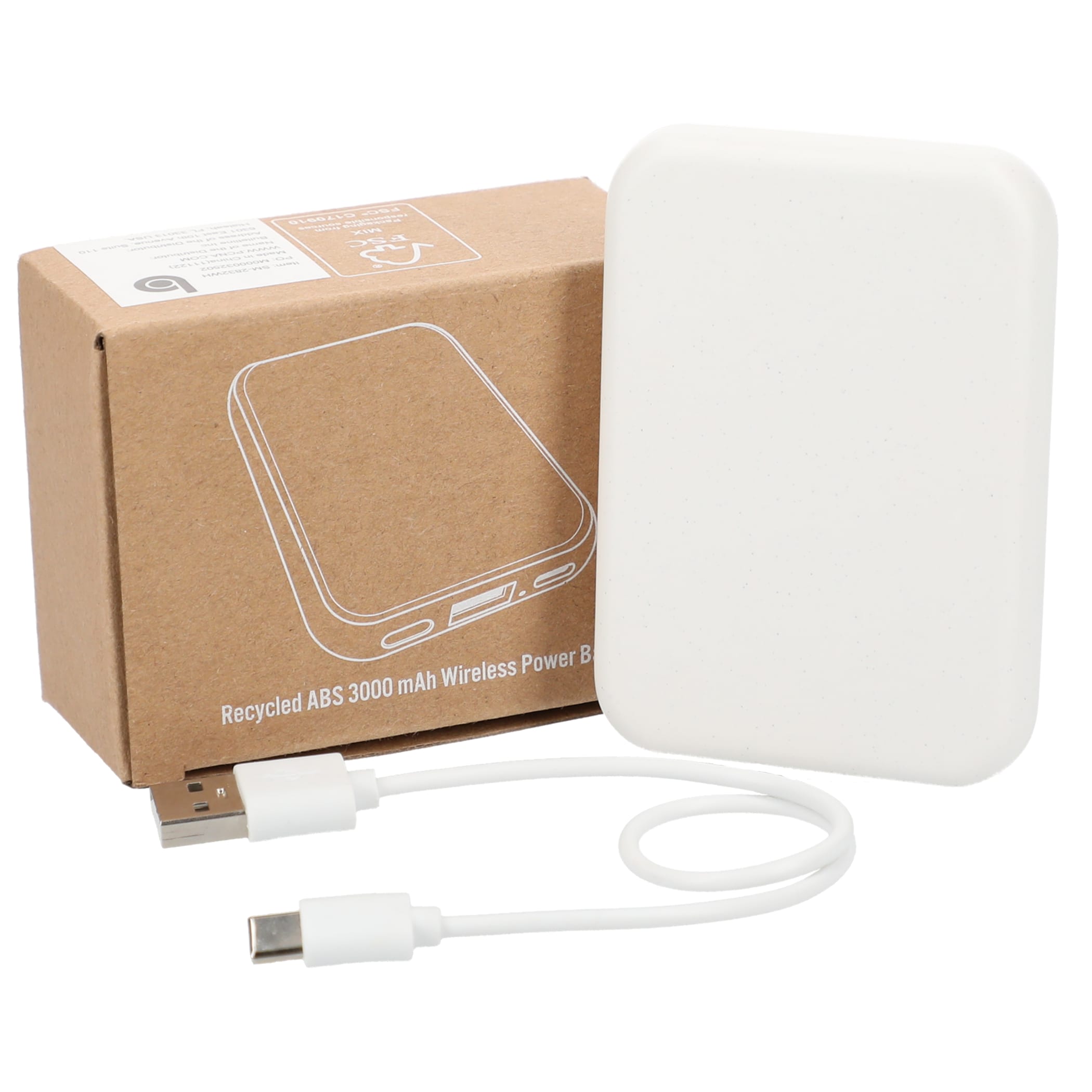 Picture of Recycled ABS 3000 mAh Wireless Power Bank