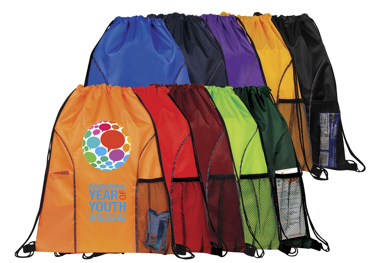 Picture of Dual Pocket Drawstring Backpack