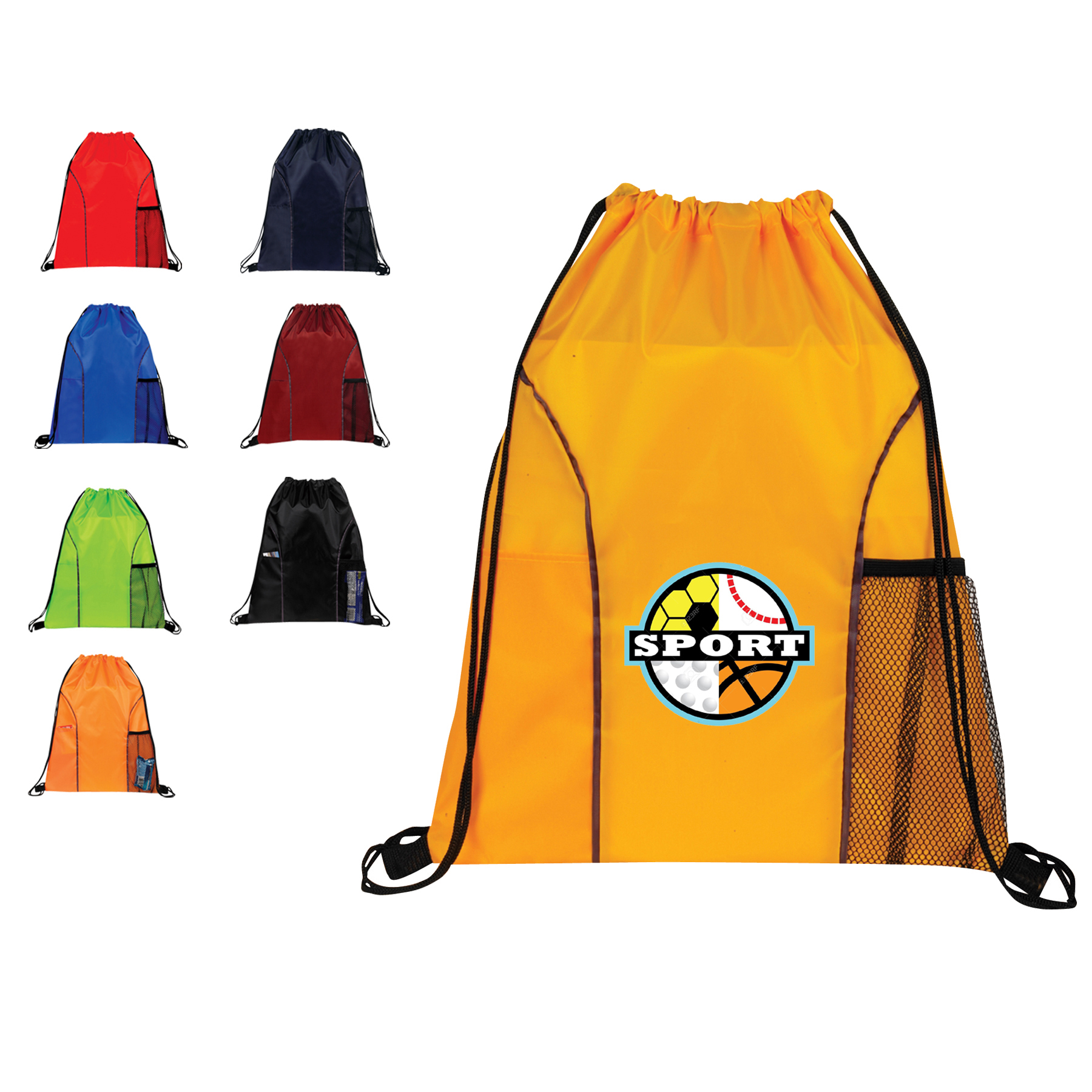 Picture of Dual Pocket Drawstring Backpack