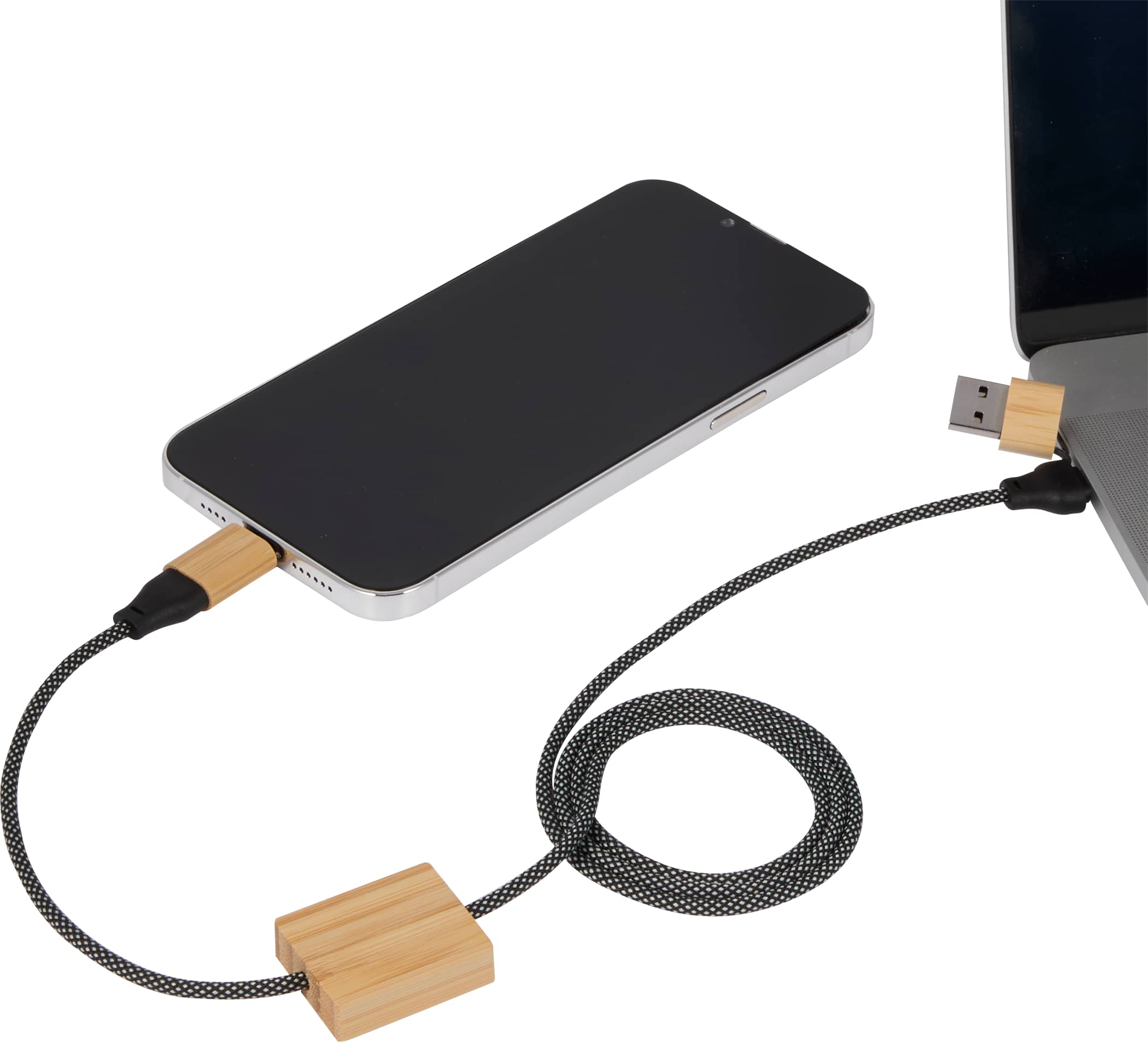 Picture of FSC® 100% Bamboo 5-in-1 100W Laptop Charging Cable