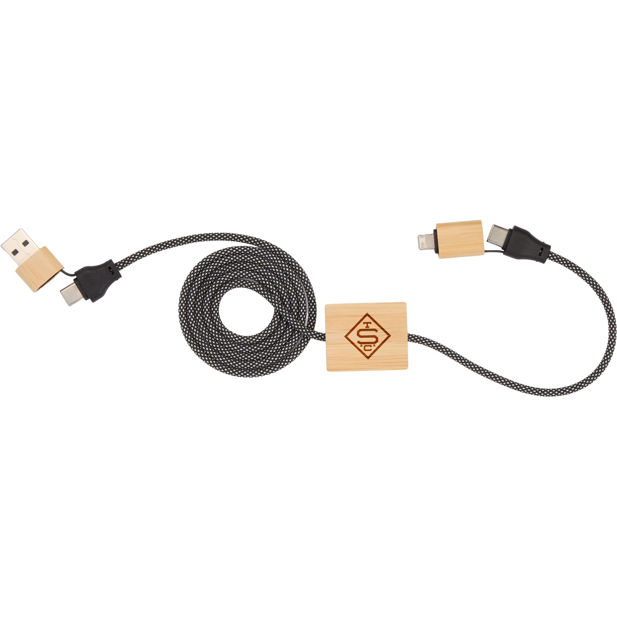 Picture of FSC® 100% Bamboo 5-in-1 100W Laptop Charging Cable