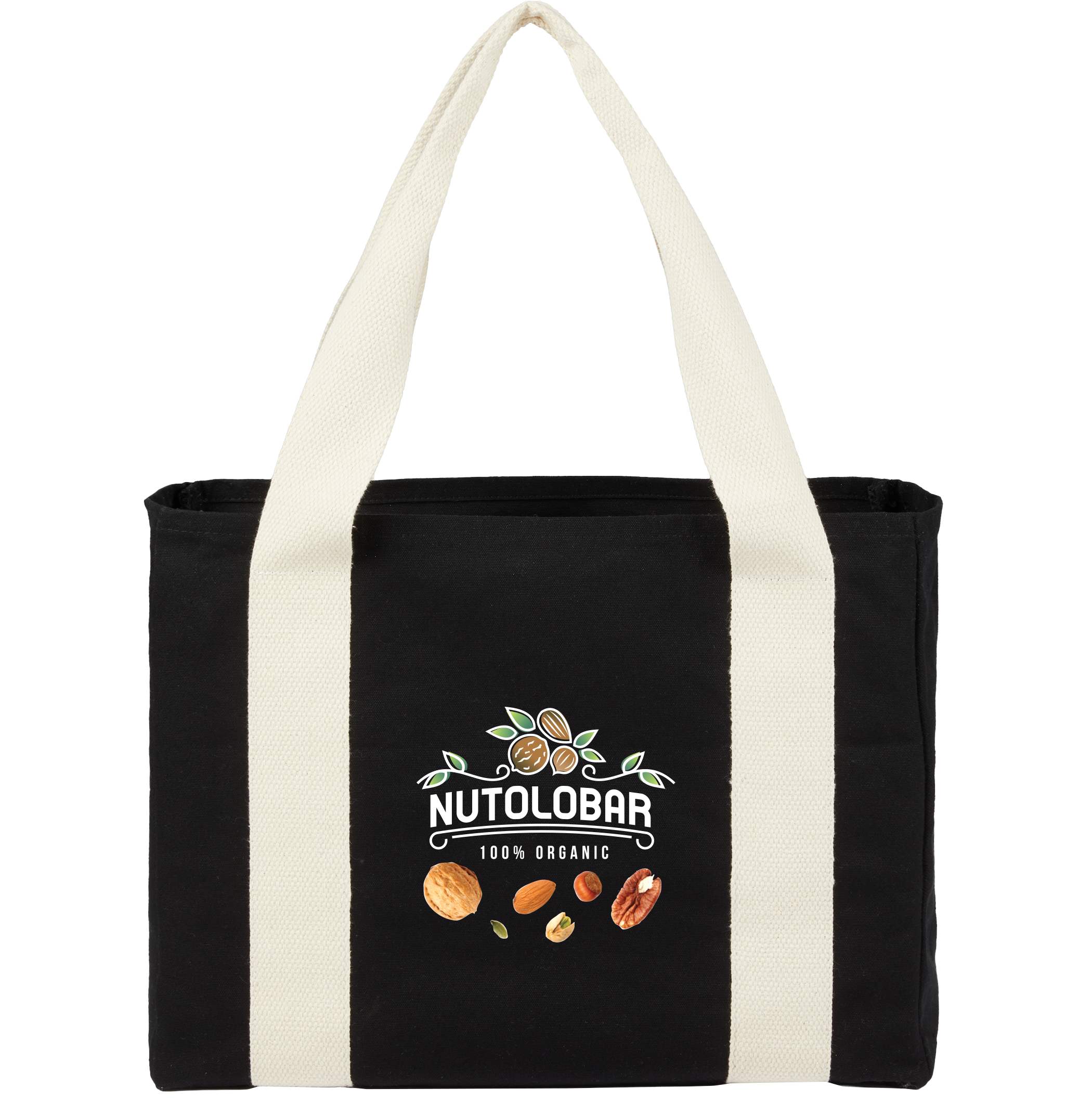 Picture of Black Cotton Tote w/ Cotton Handles