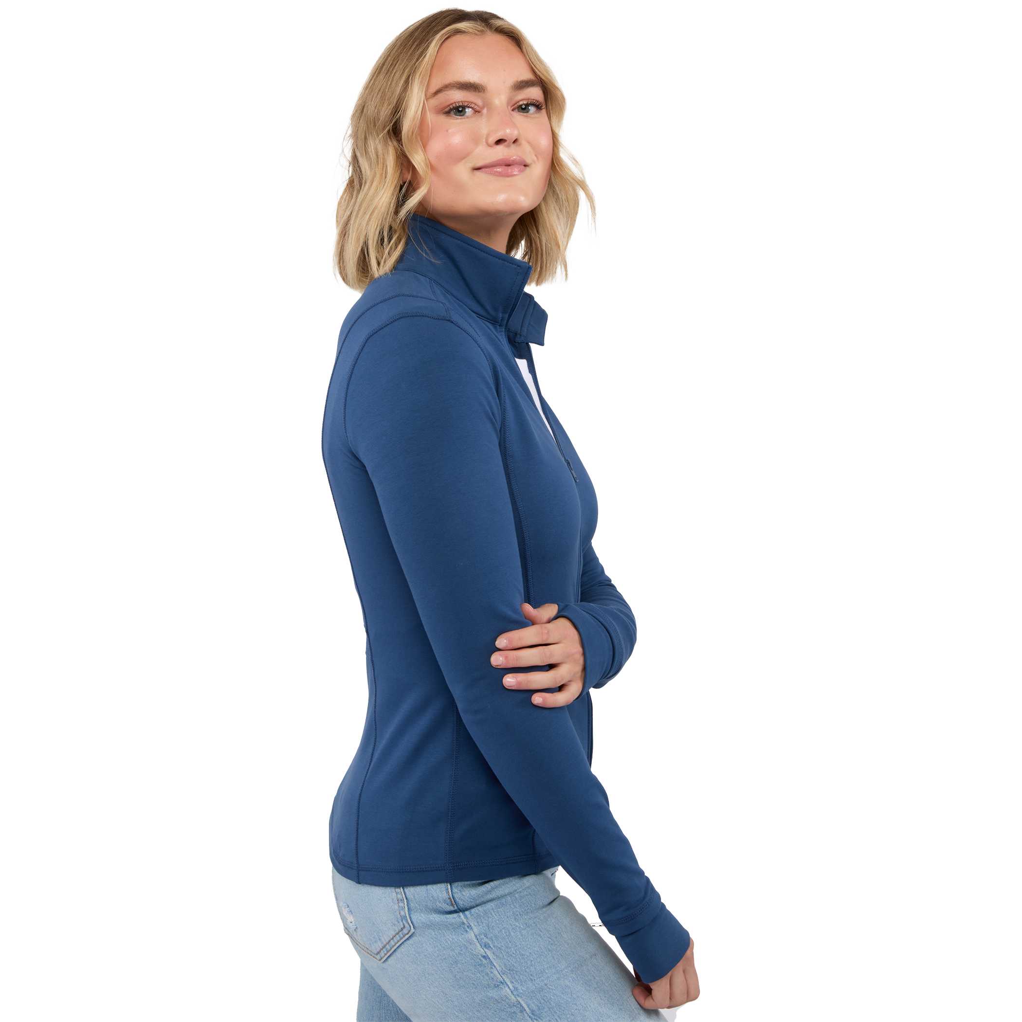 Picture of Women's LYON Eco Stretch Knit Full Zip Jacket with Thumb Holes