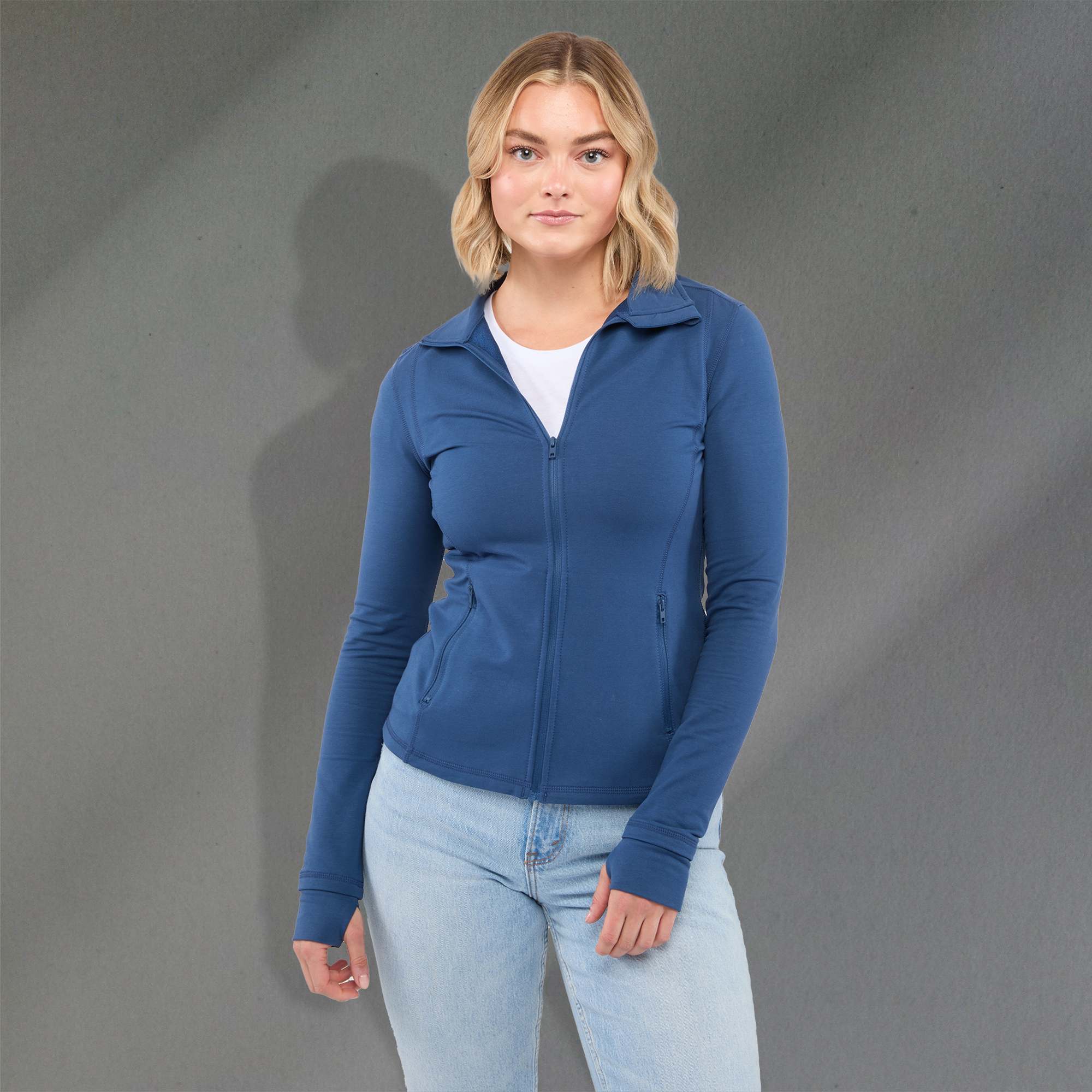 Picture of Women's LYON Eco Stretch Knit Full Zip Jacket with Thumb Holes