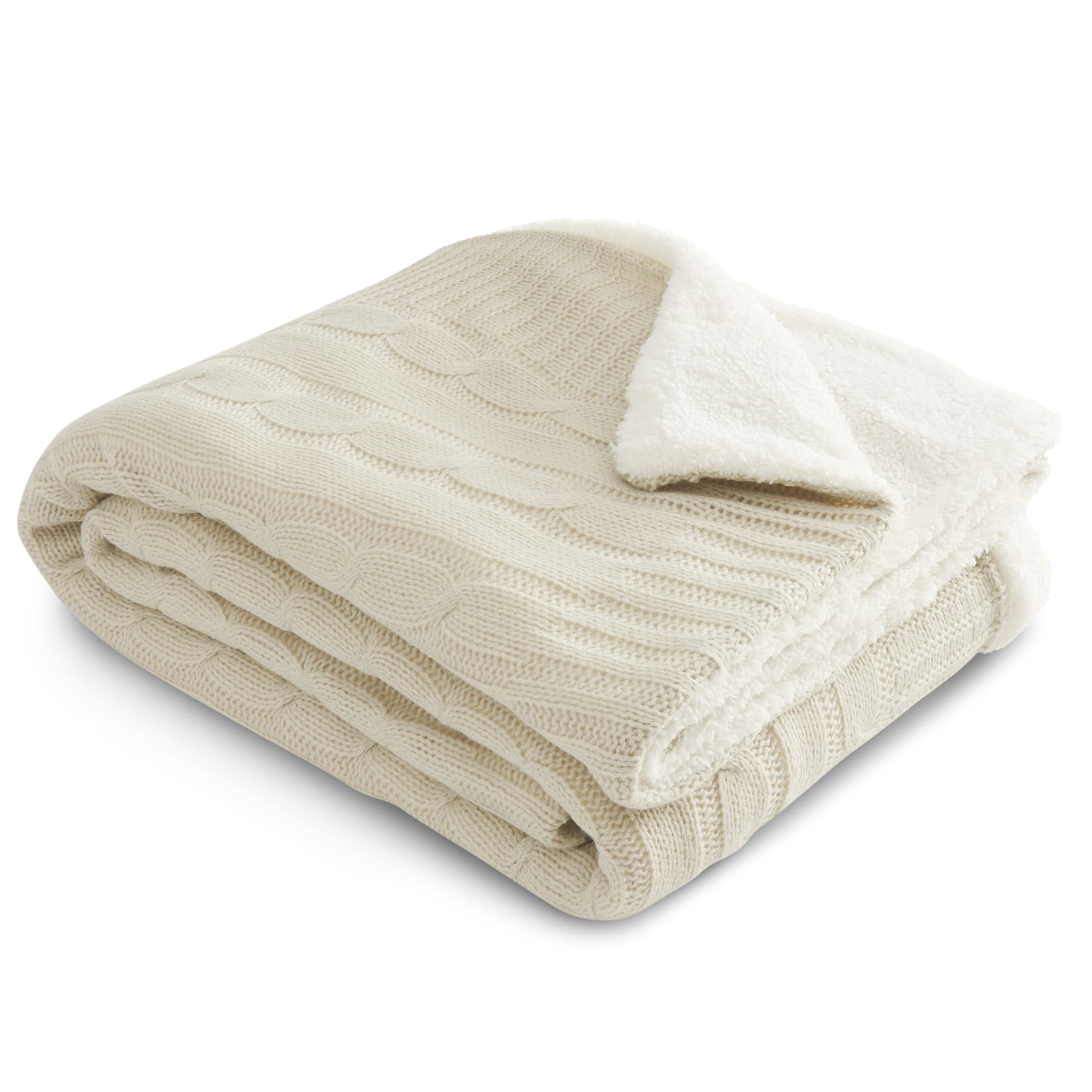 Picture of Field & Co.® Cable Knit Sherpa Blanket