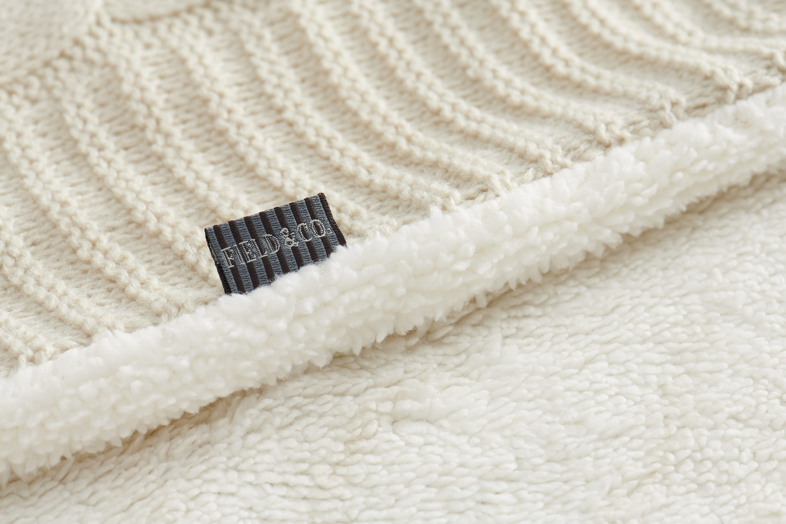 Picture of Field & Co.® Cable Knit Sherpa Blanket