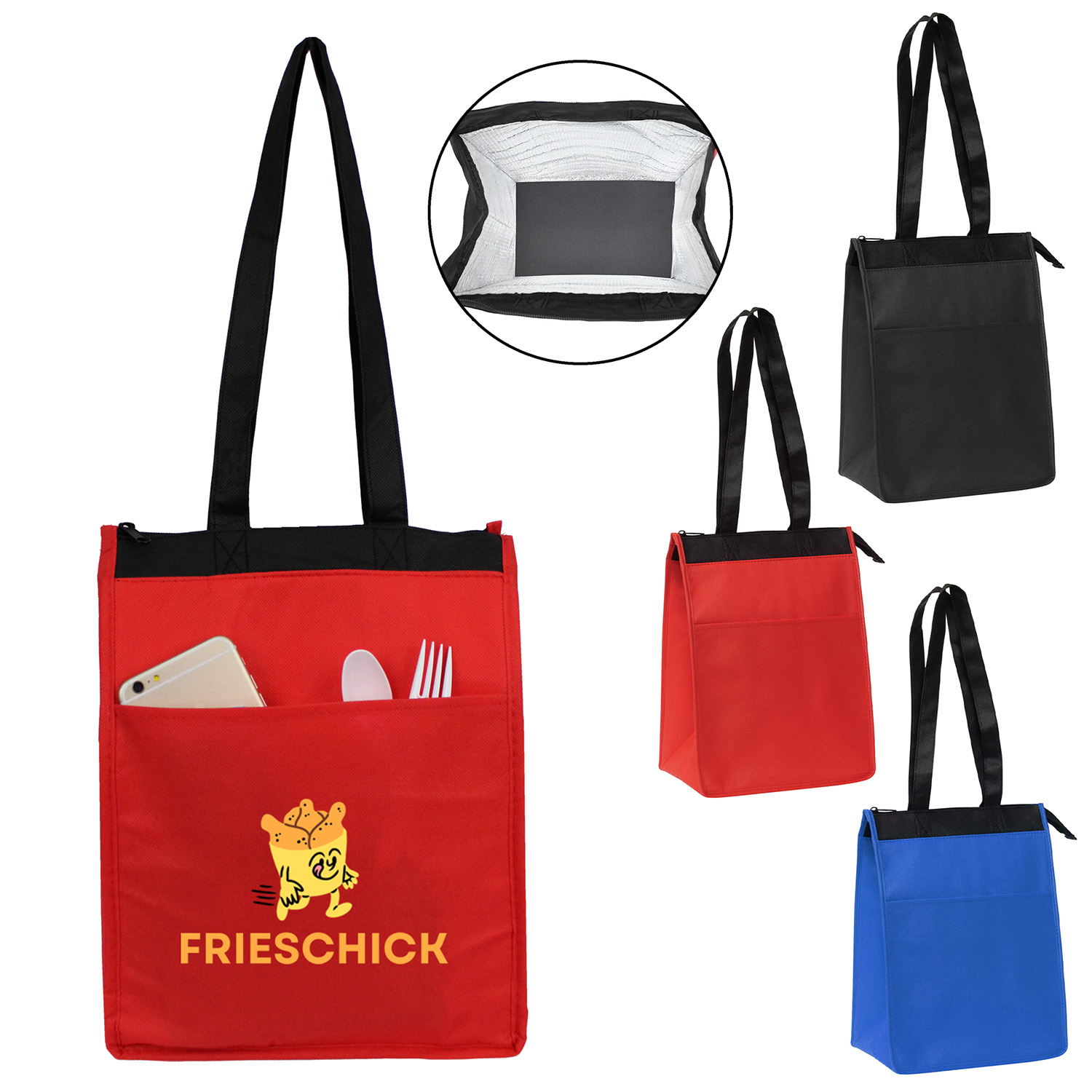 Picture of Insulated Lunch Tote w/ Zipper Closure