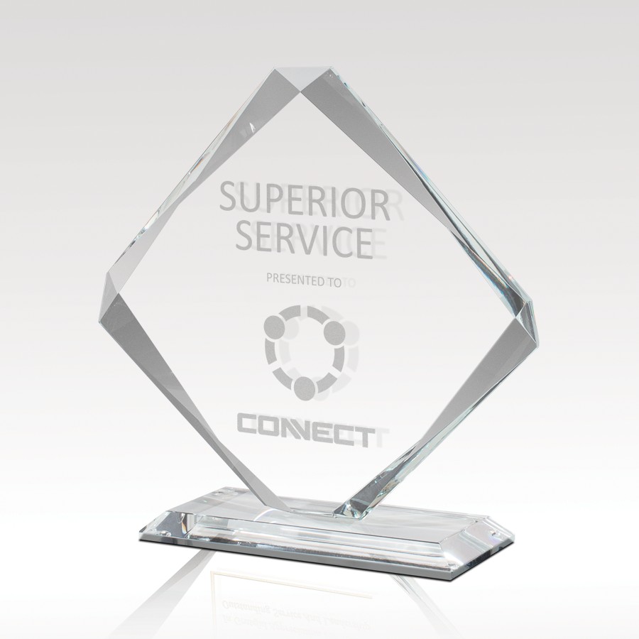 Picture of 6.5" Beveled Glass Award - Tetrad