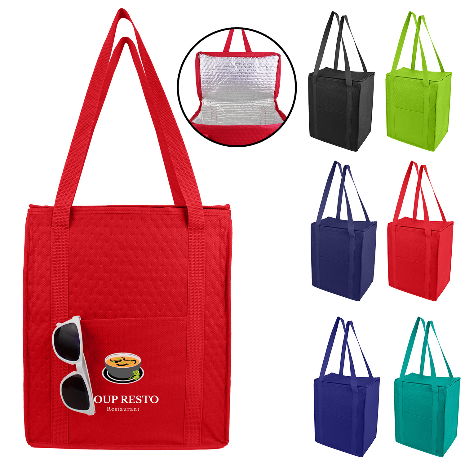 Picture of Glacier Jumbo Insulated Hot / Cold Zipper Tote