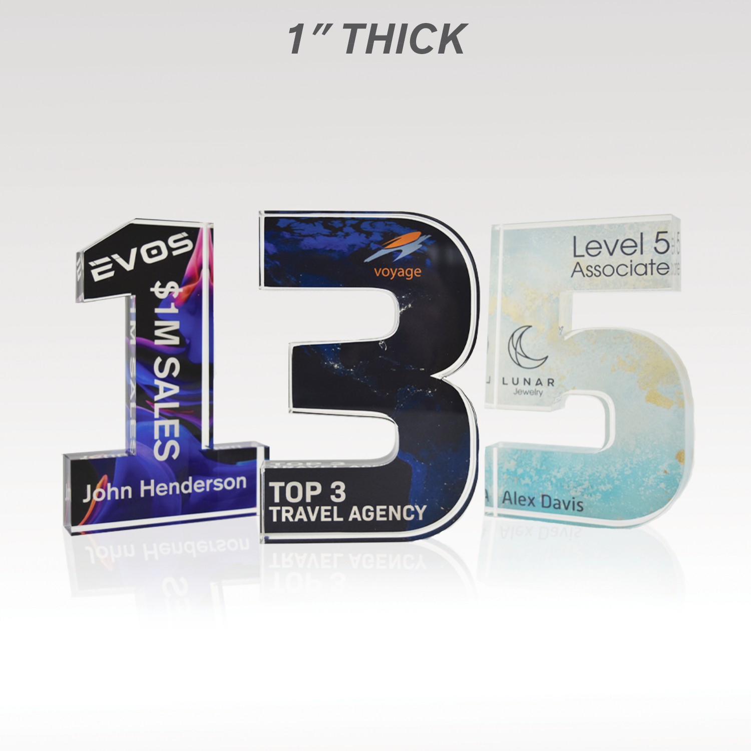 Picture of 1" Acrylic Numerals Style 5 – Traditional Series
