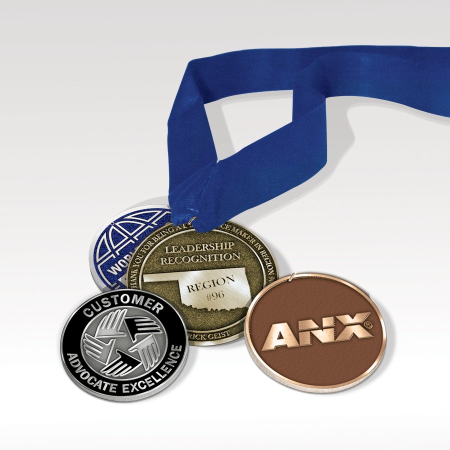 Picture of Zinc Medallion with Ribbon - Deep Relief 2-1/4" dia