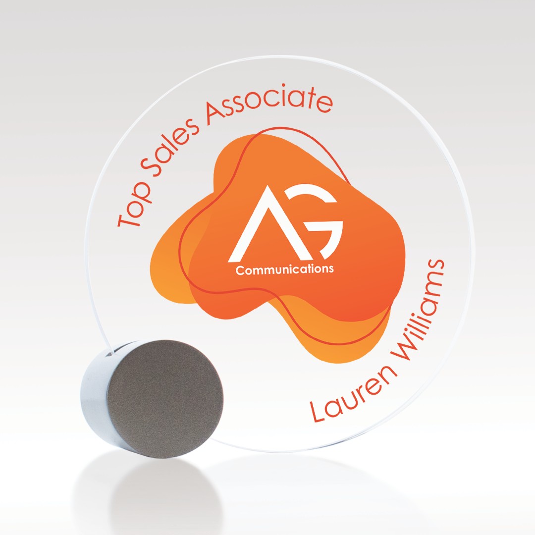 Picture of Acrylic Award Silver Geo