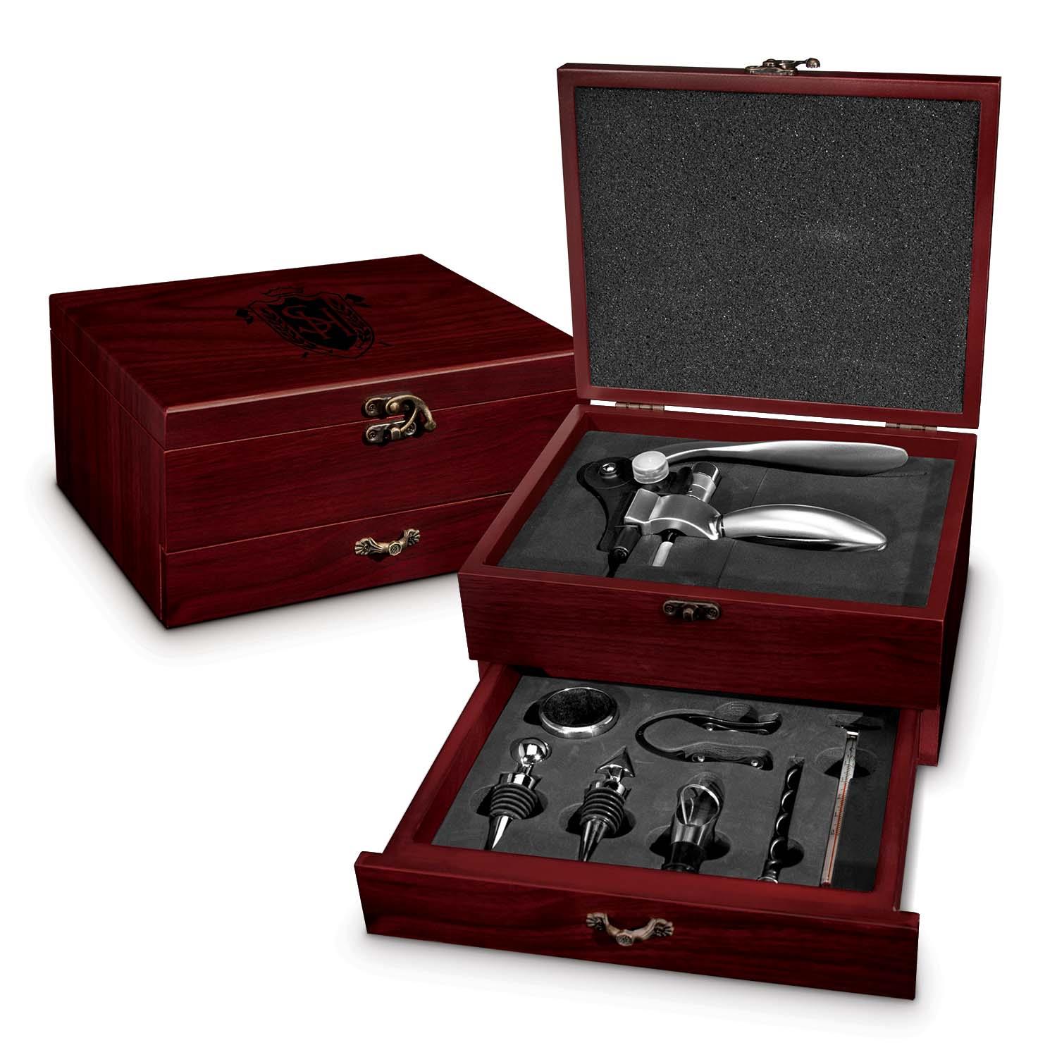 Picture of Cherry Wood Wine Accessory Set