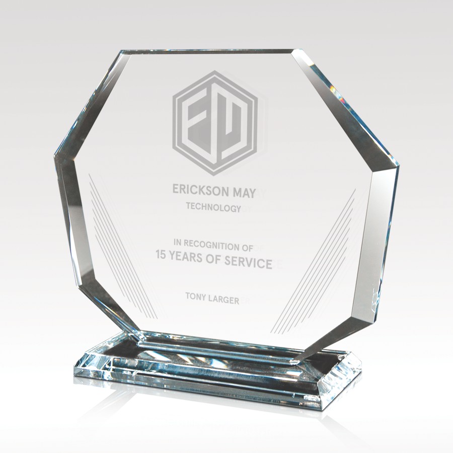 Picture of 6" Octagon Crystal Awards - Octet