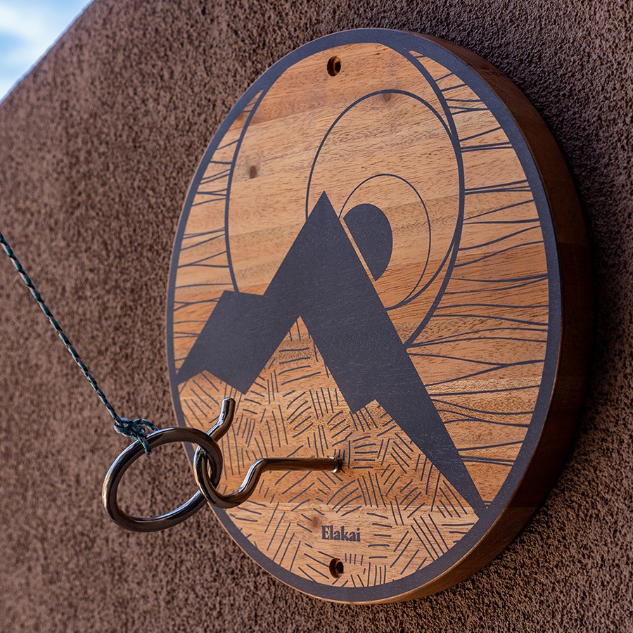 Picture of Hook and Ring Toss Game With Natural Wood Finish