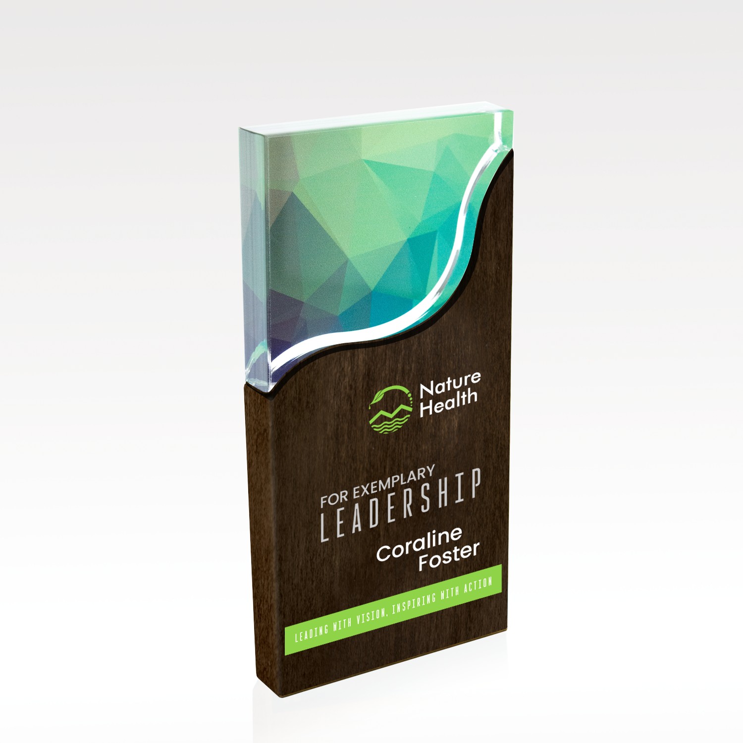 Picture of Rectangle Wood & Acrylic Award - Large