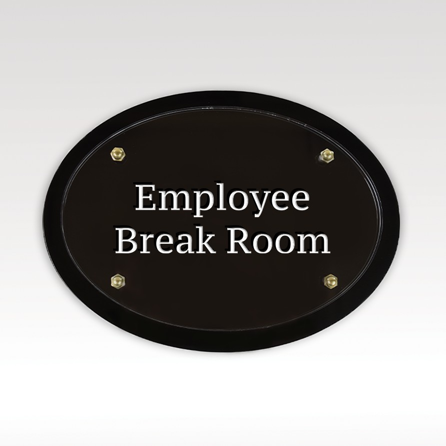 Picture of Black Acrylic Oval Plaque