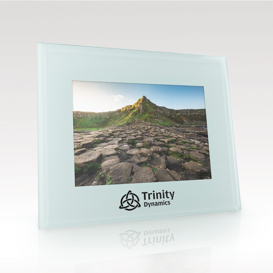 Picture of White Glass Photo Frame