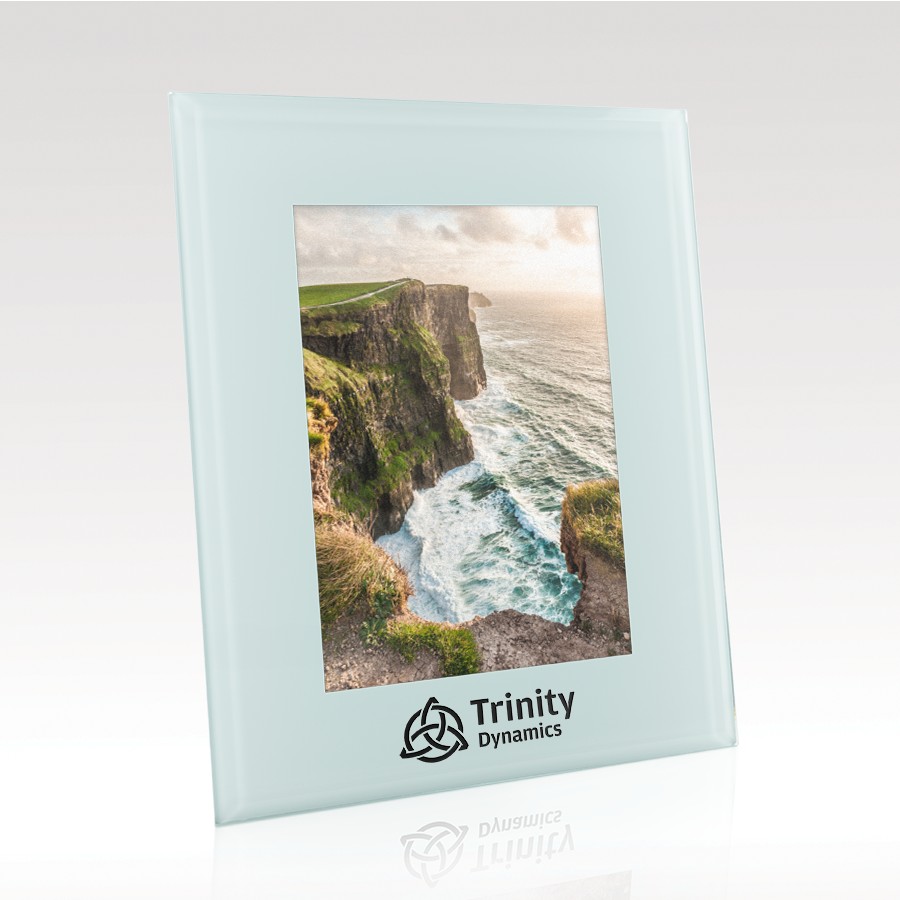 Picture of White Glass Photo Frame