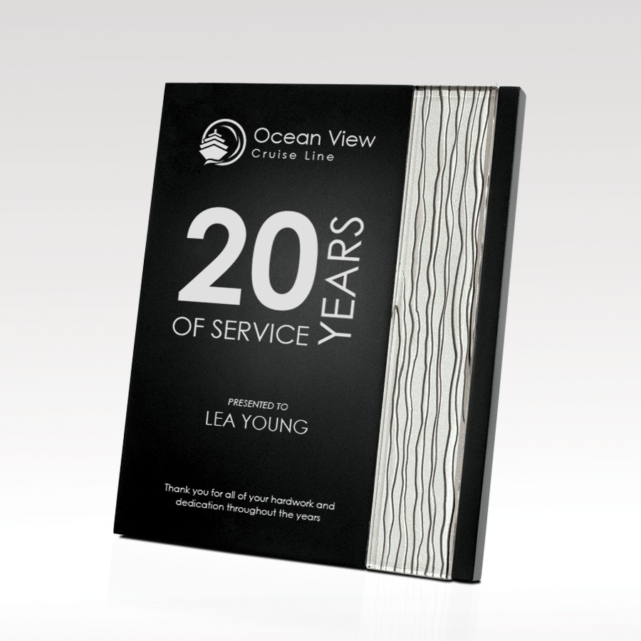 Picture of Mensa - 8x10 - Glass Plaque with Metallic Insert