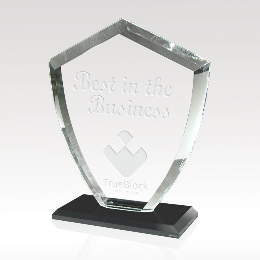 Picture of Crystal Shield Award - Velocity 7"