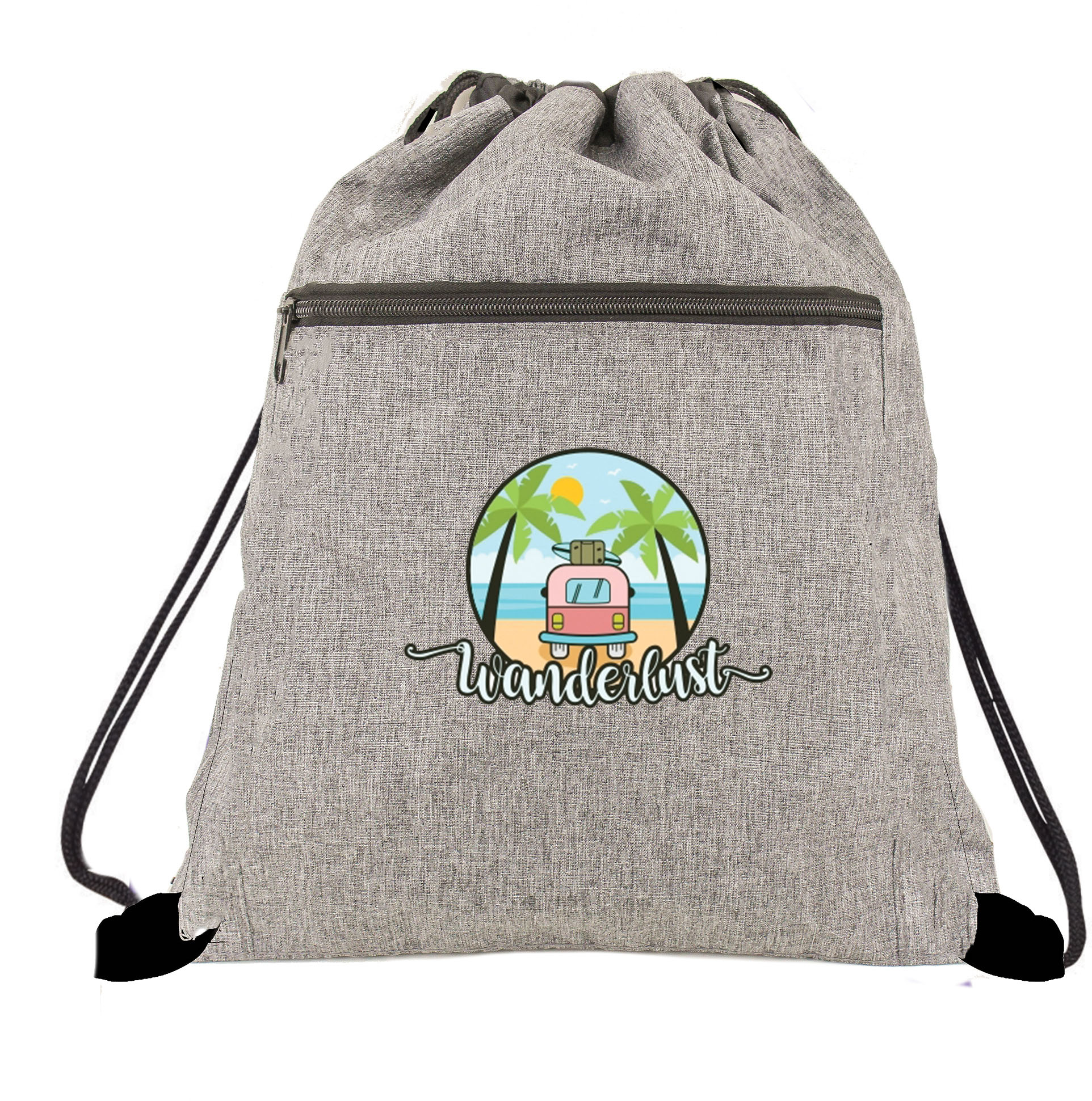 Picture of Heather Gray Drawstring Bag