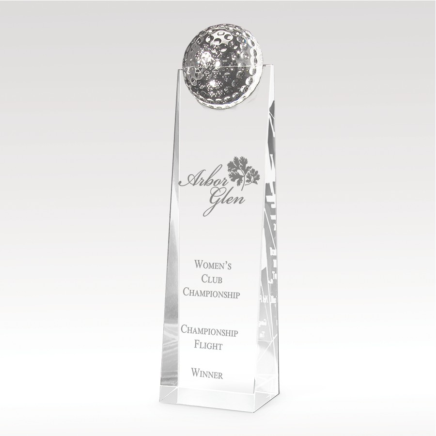 Picture of Golf Tower Crystal Award 9.5"