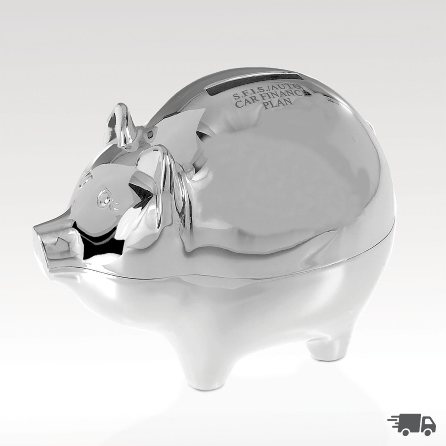 Picture of Silver-Plated Piggy Bank