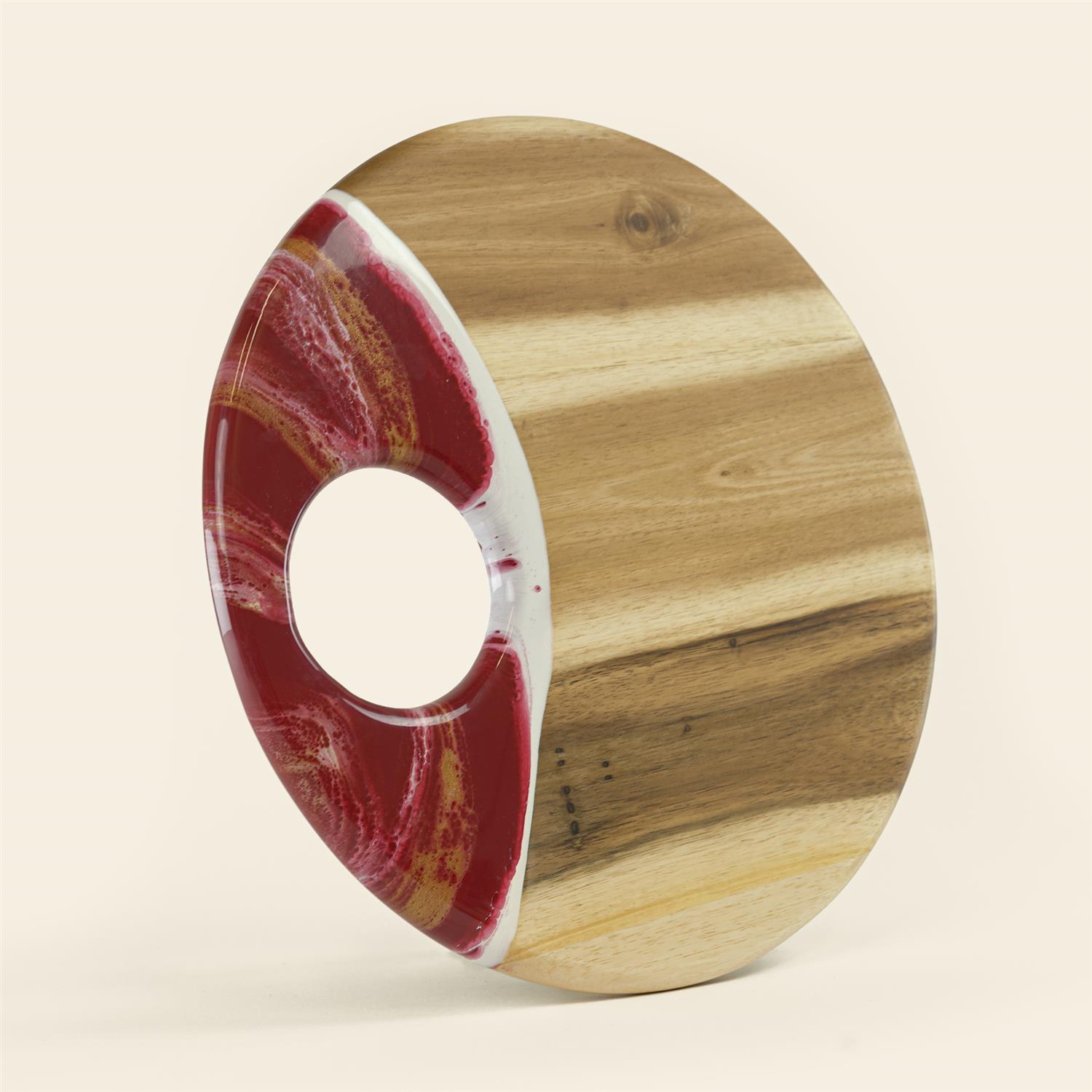 Picture of 12" Round Acacia Board w/ Holder