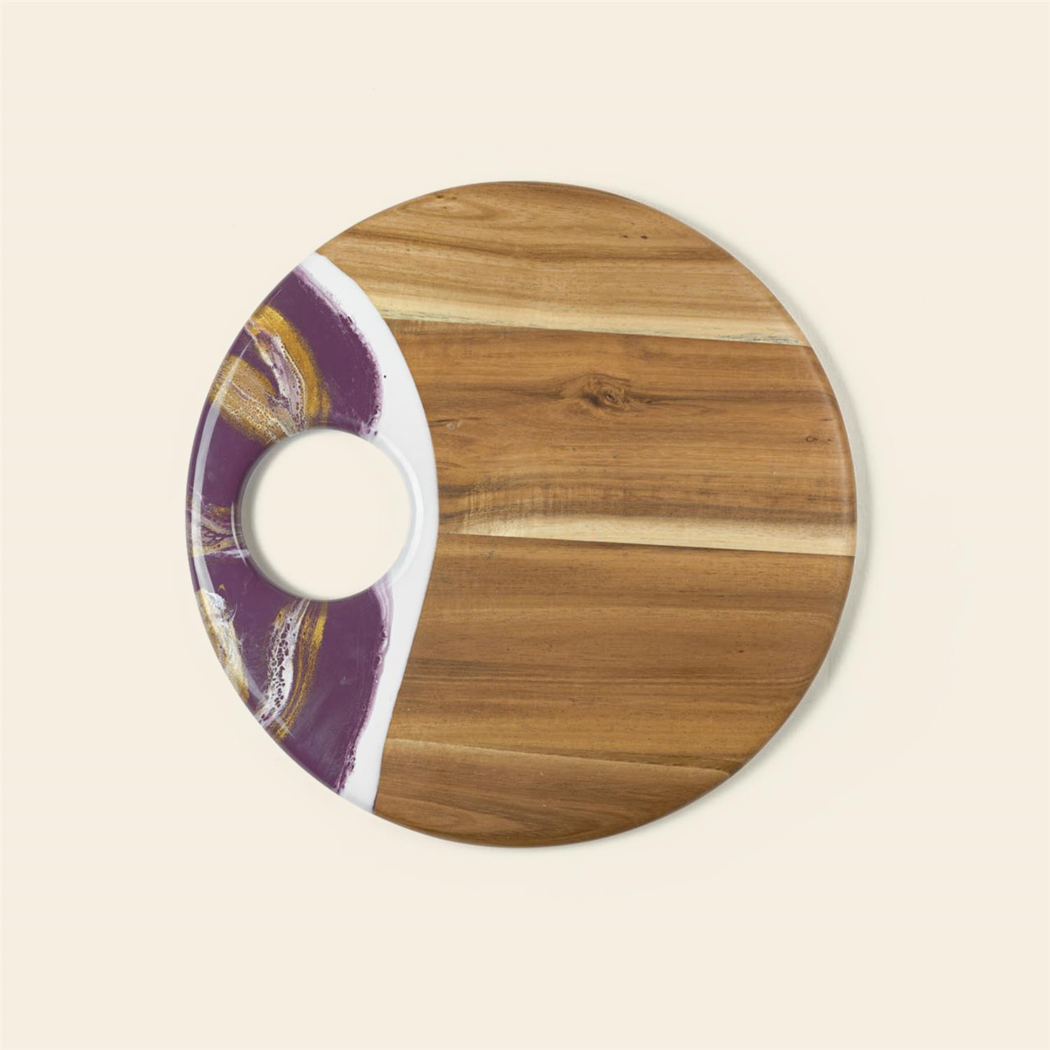 Picture of 12" Round Acacia Board w/ Holder