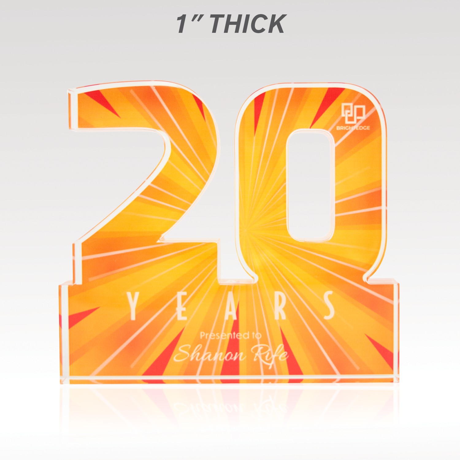 Picture of 1" Acrylic Numerals Style 20 – Plus Series